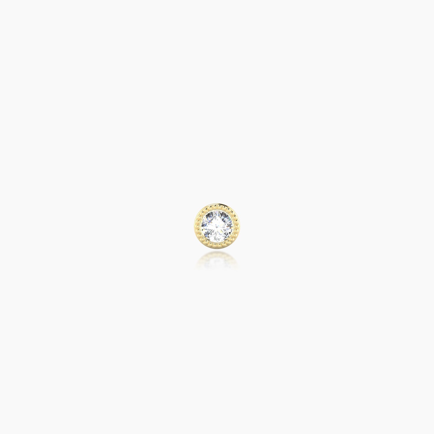Aya | 18k Yellow Gold 3 mm 5 mm Round Diamond Nose Piercing