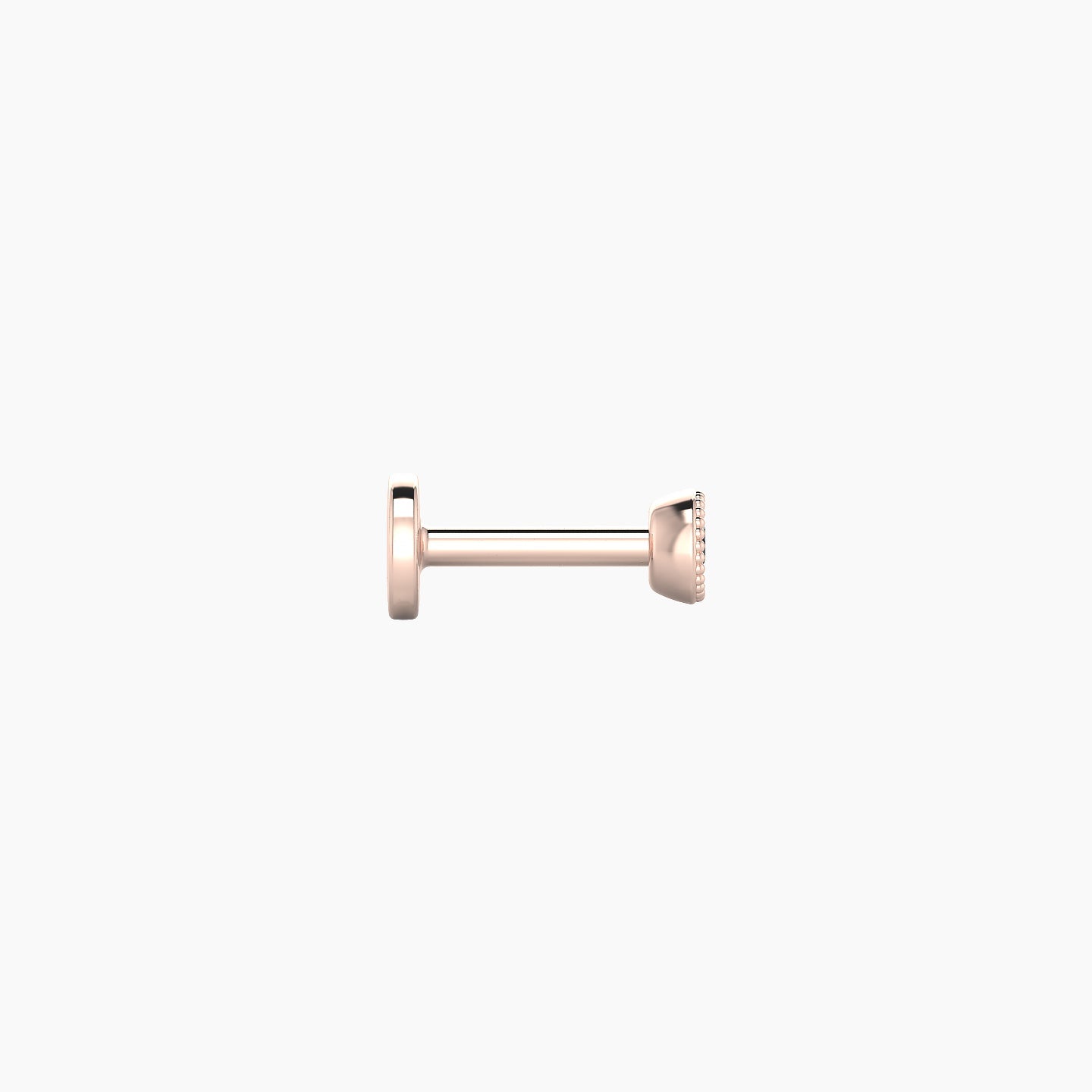 Aya | 18k Rose Gold 5 mm 3 mm Round Black Diamond Nose Piercing