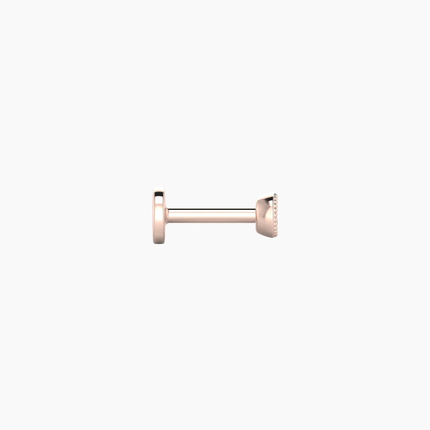 Aya | 18k Rose Gold 3 mm 5 mm Round Diamond Nose Piercing