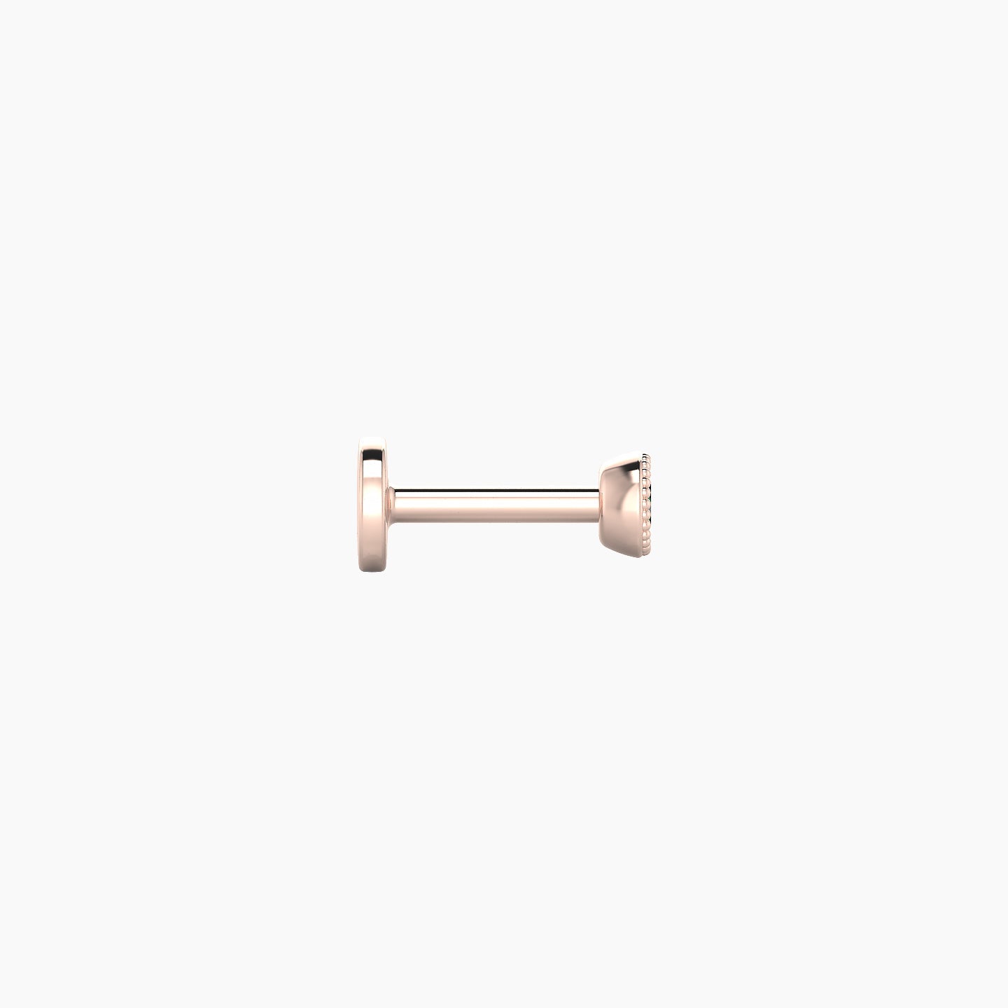 Aya | 18k Rose Gold 5 mm 3 mm Round Emerald Nose Piercing