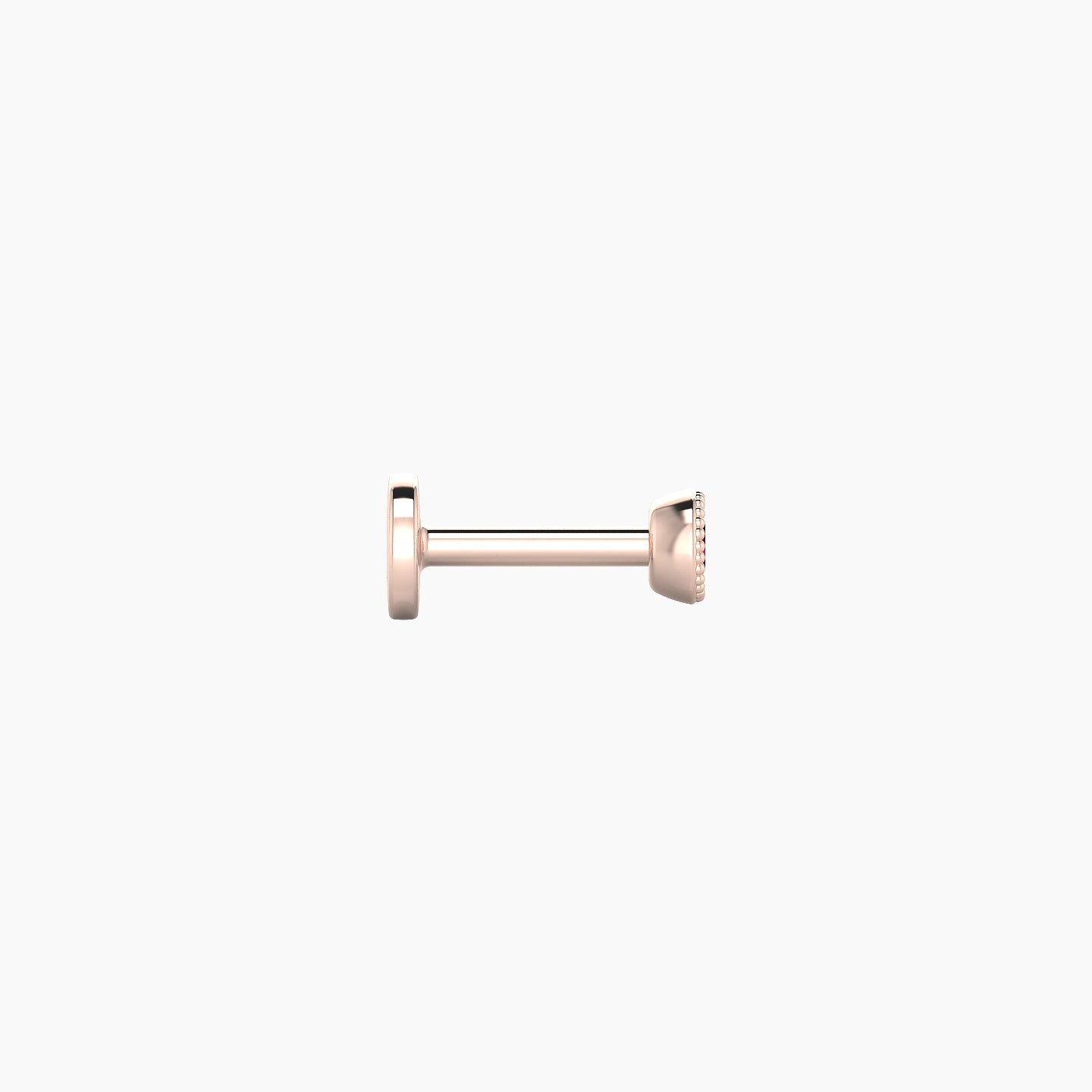 Aya | 18k Rose Gold 5 mm 3 mm Round Ruby Nose Piercing