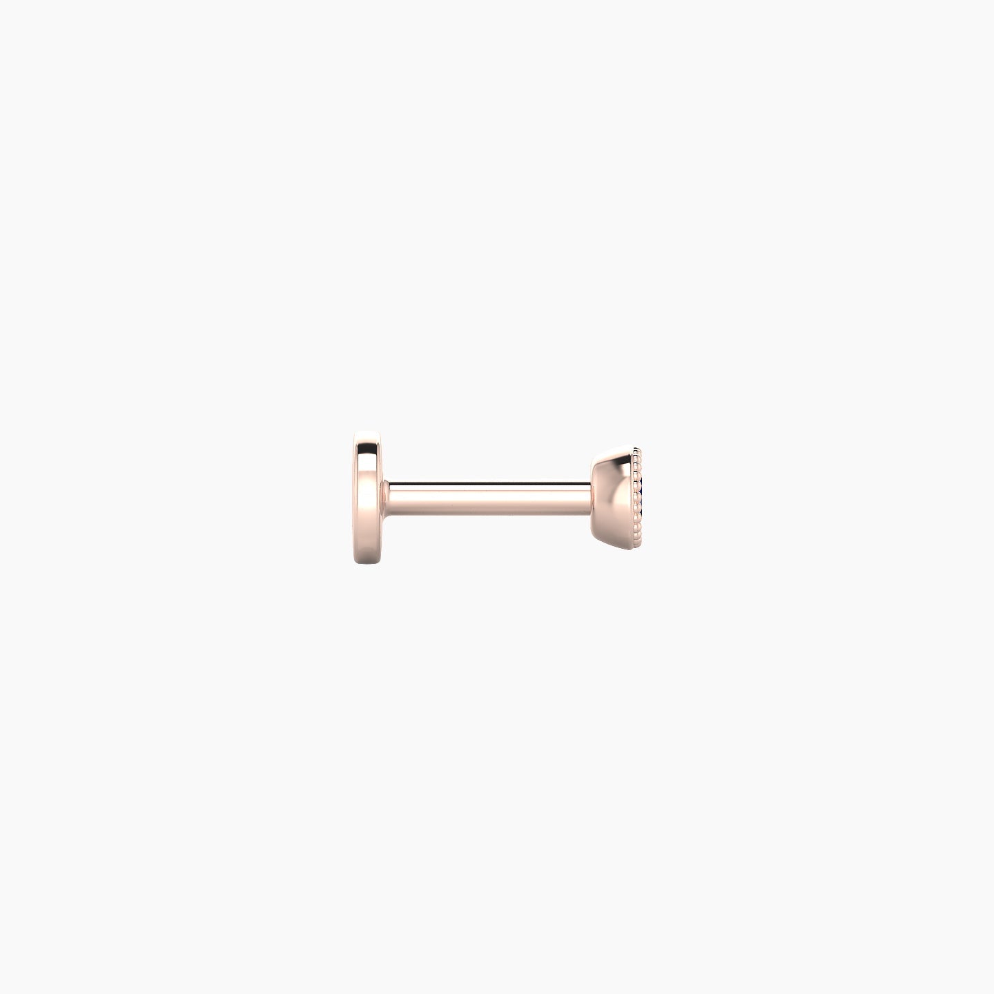Aya | 18k Rose Gold 5 mm 3 mm Round Sapphire Piercing