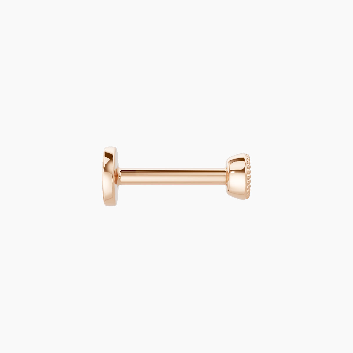 Aya | 18k Rose Gold 6.5 mm 3 mm Round Emerald Nose Piercing