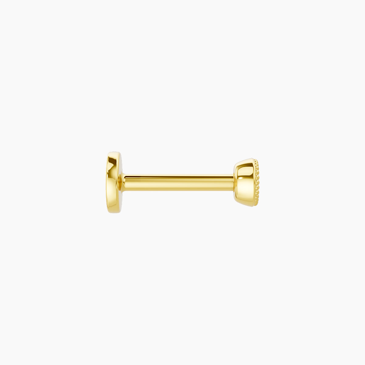 Aya | 18k Yellow Gold 6.5 mm 3 mm Round Emerald Nose Piercing