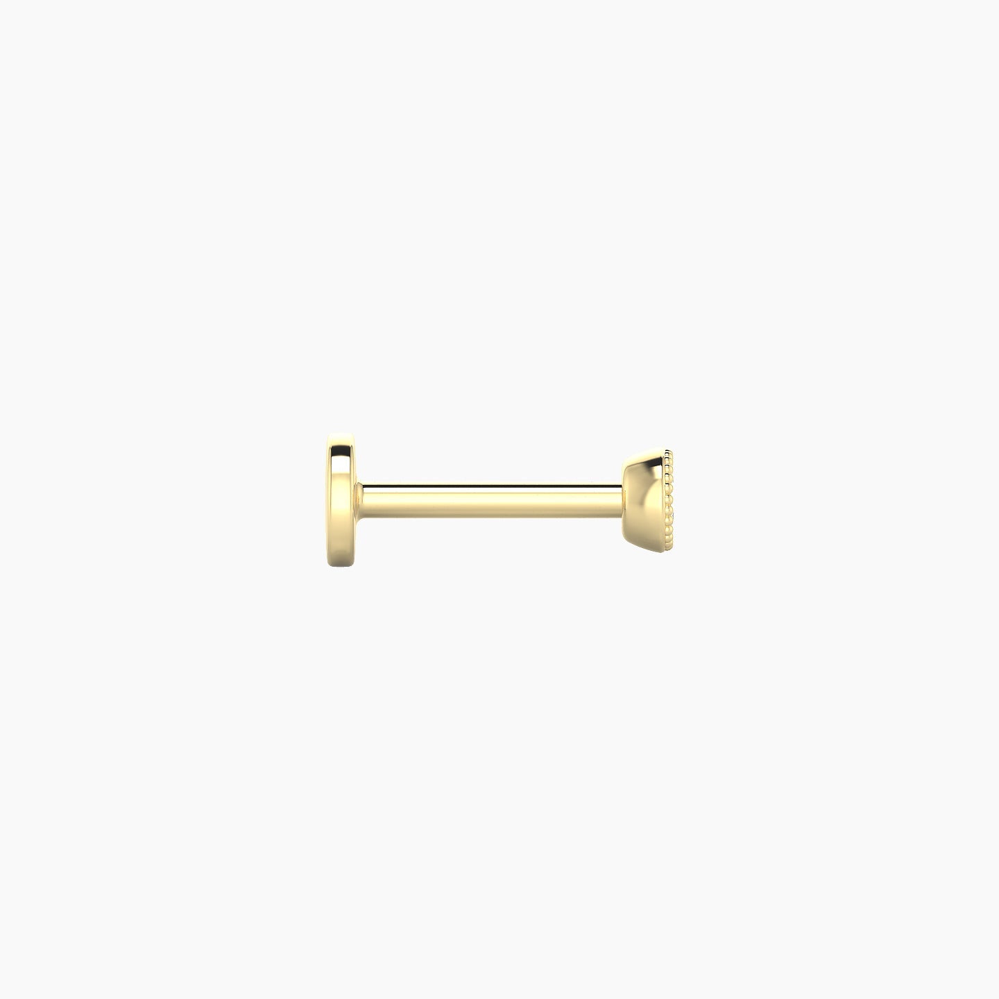 Aya | 18k Yellow Gold 3 mm 6.5 mm Round Diamond Nose Piercing