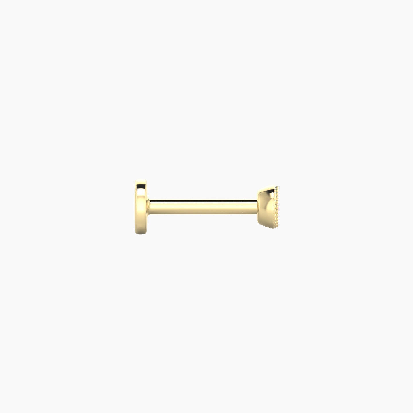 Aya | 18k Yellow Gold 6.5 mm 3 mm Round Ruby Nose Piercing