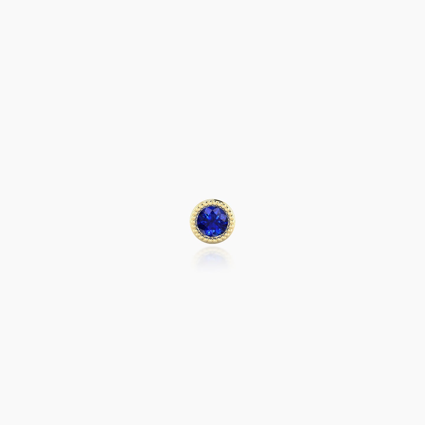 Aya | 18k Yellow Gold 6.5 mm 3 mm Round Sapphire Piercing