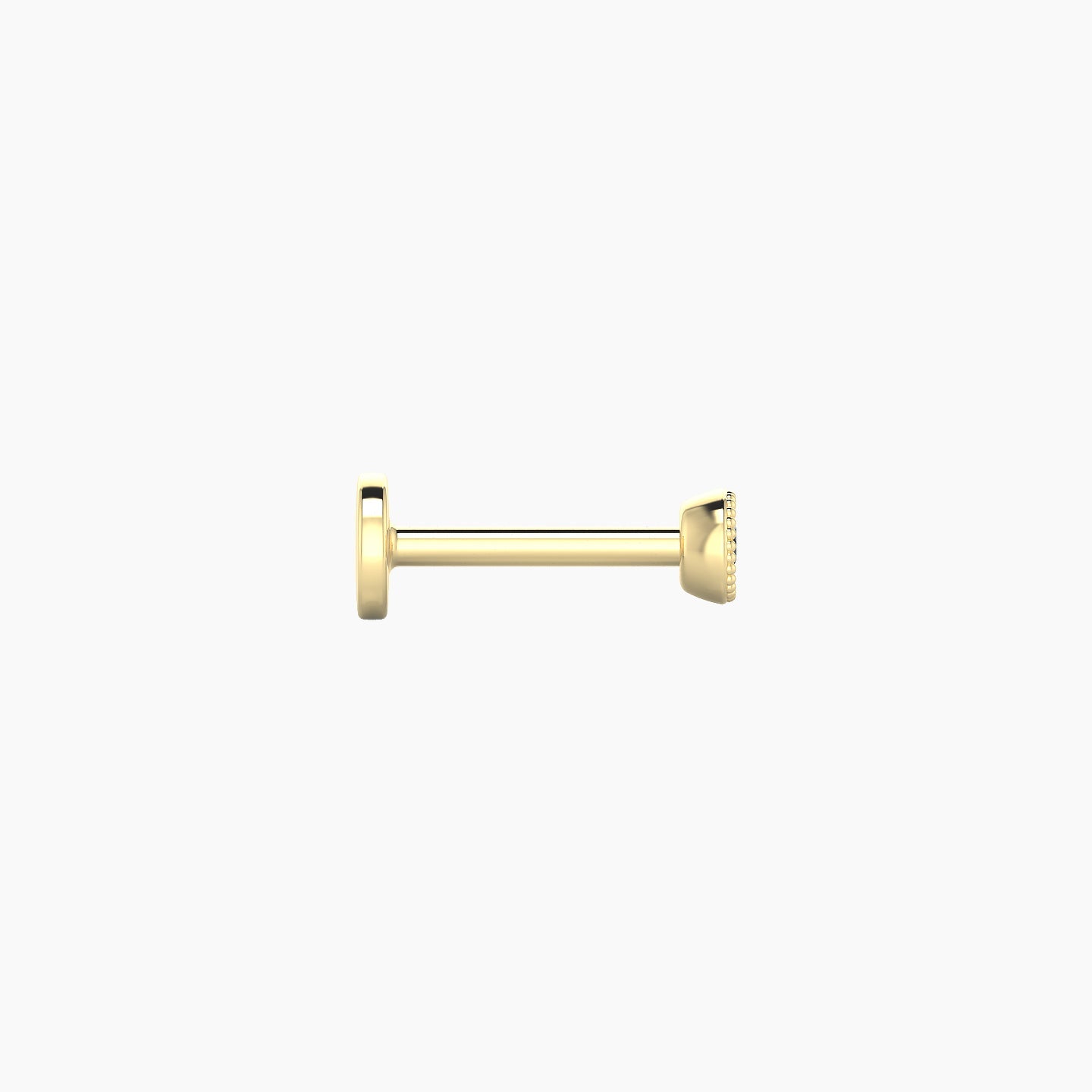 Aya | 18k Yellow Gold 6.5 mm 3 mm Round Black Diamond Piercing