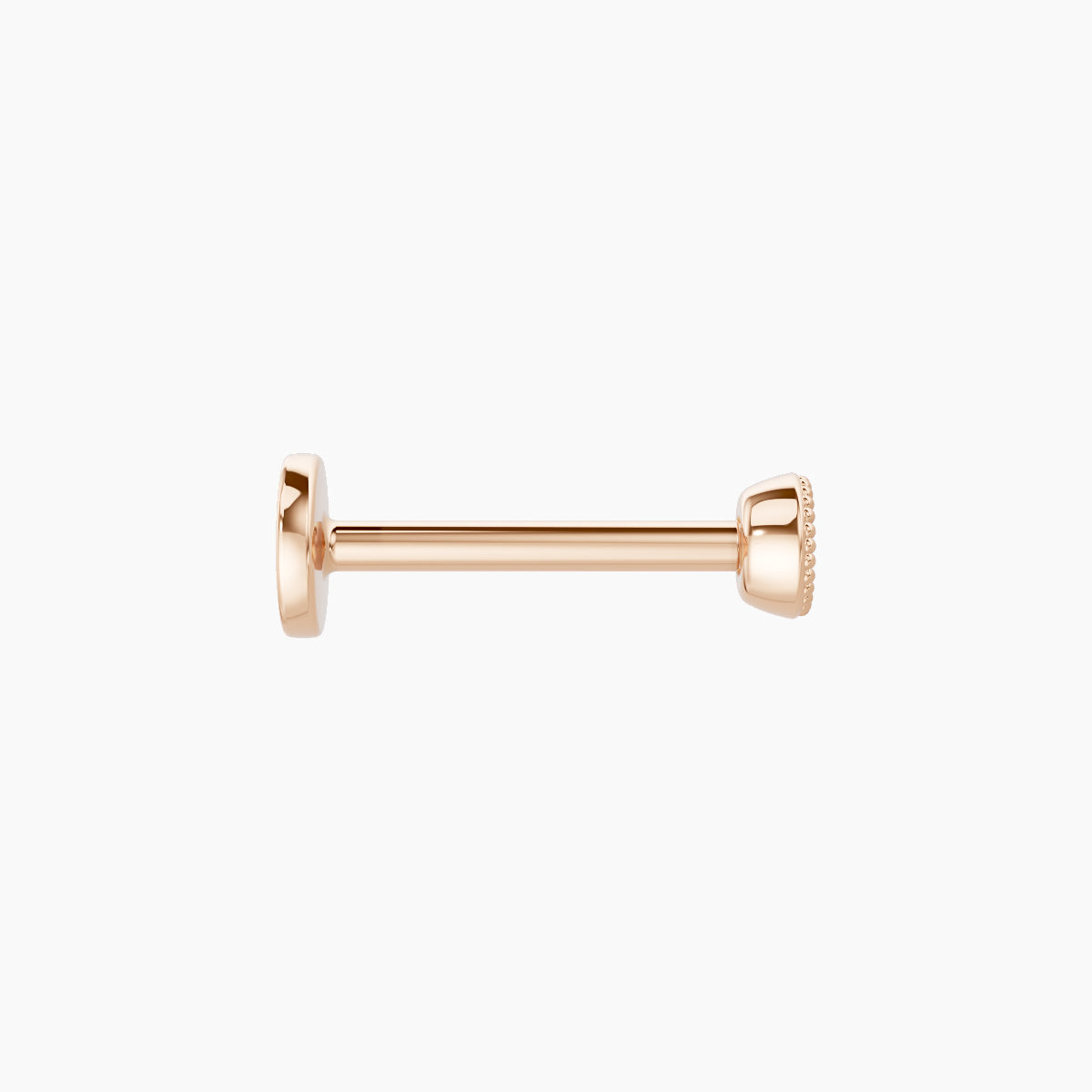 Aya | 18k Rose Gold 8 mm 3 mm Round Black Diamond Nose Piercing