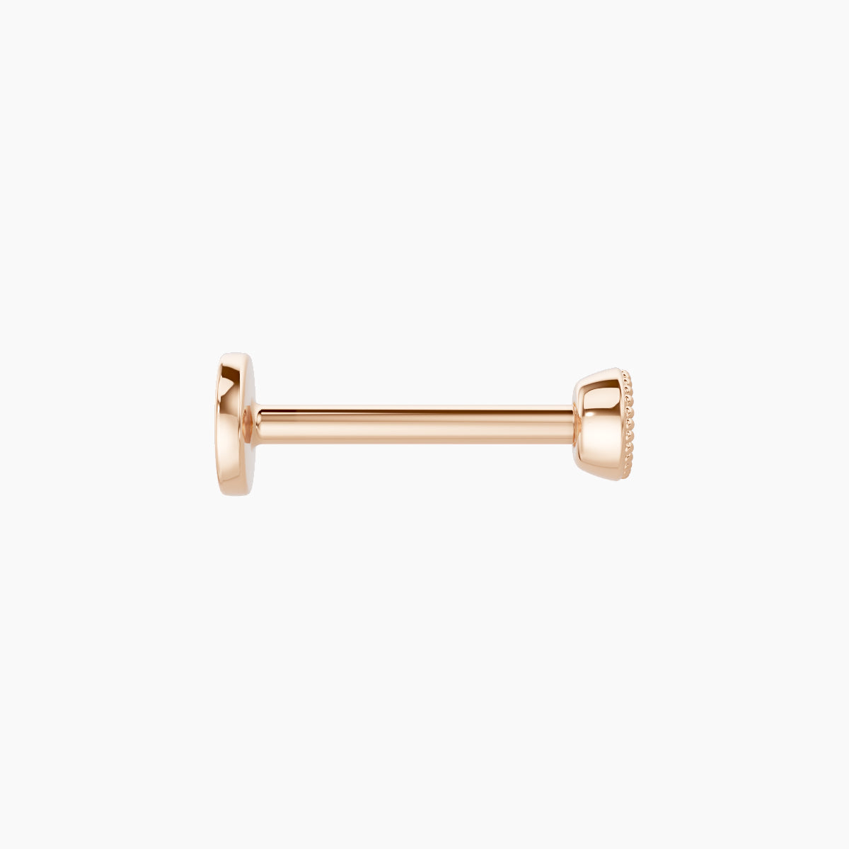 Aya | 18k Rose Gold 8 mm 3 mm Round Ruby Nose Piercing
