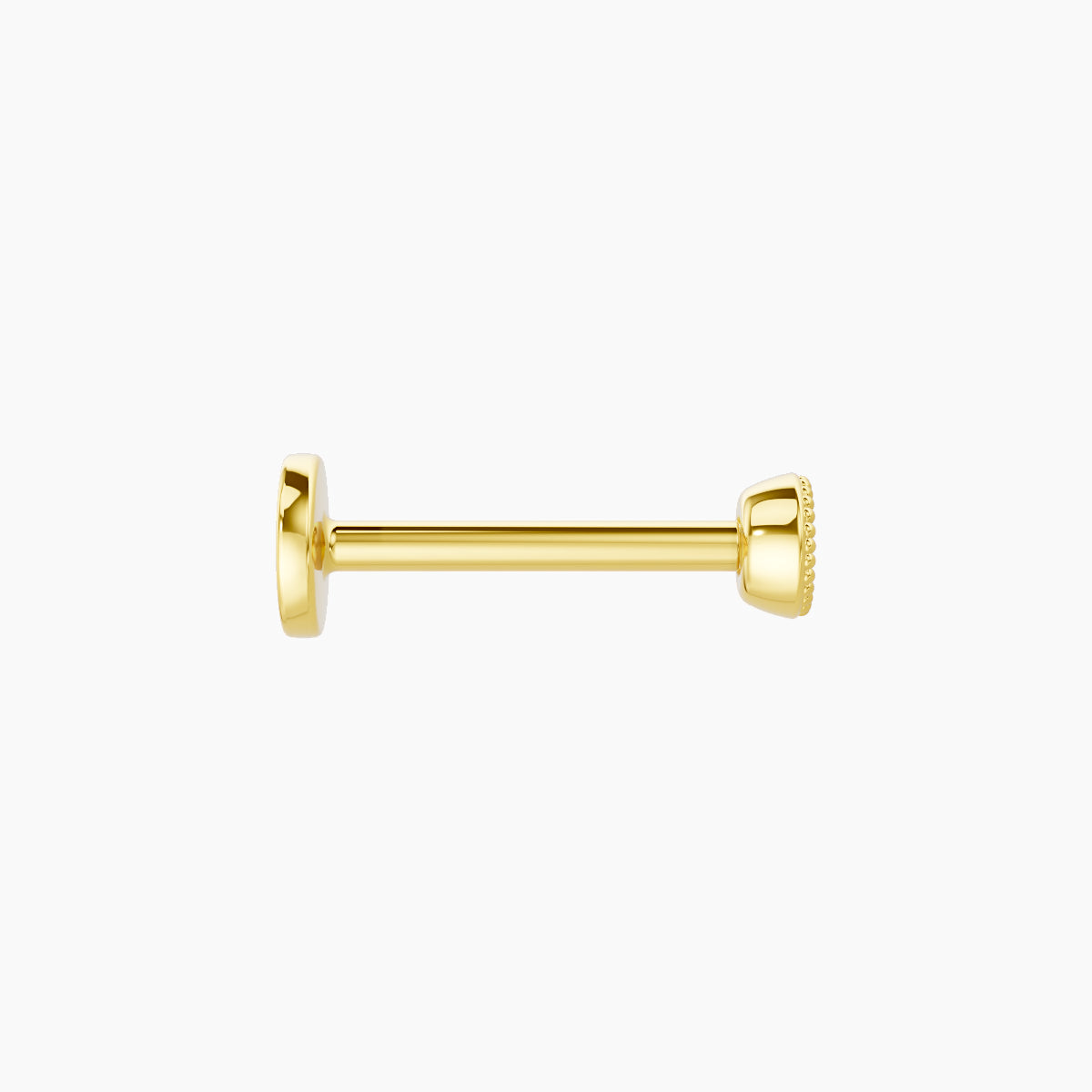 Aya | 18k Yellow Gold 3 mm 8 mm Round Diamond Nose Piercing