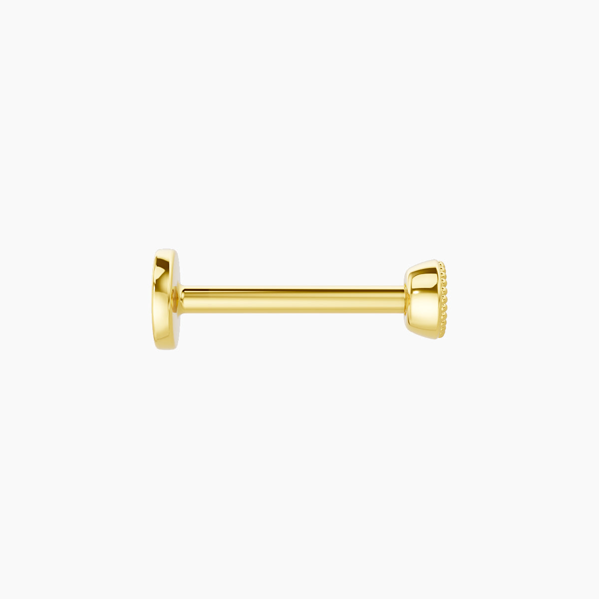 Aya | 18k Yellow Gold 8 mm 3 mm Round Ruby Nose Piercing