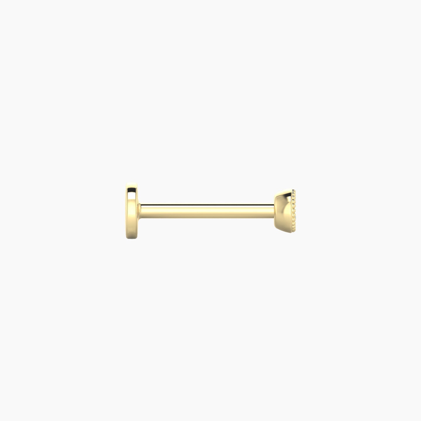 Aya | 18k Yellow Gold 3 mm 8 mm Round Diamond Nose Piercing