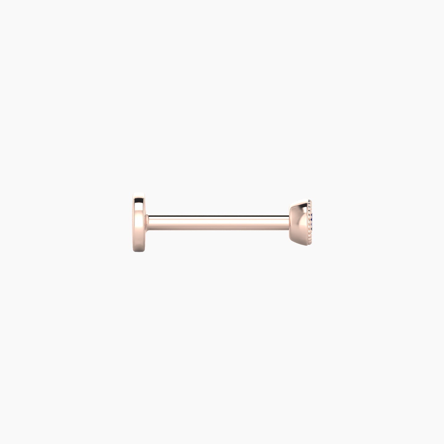 Aya | 18k Rose Gold 8 mm 3 mm Round Sapphire Piercing
