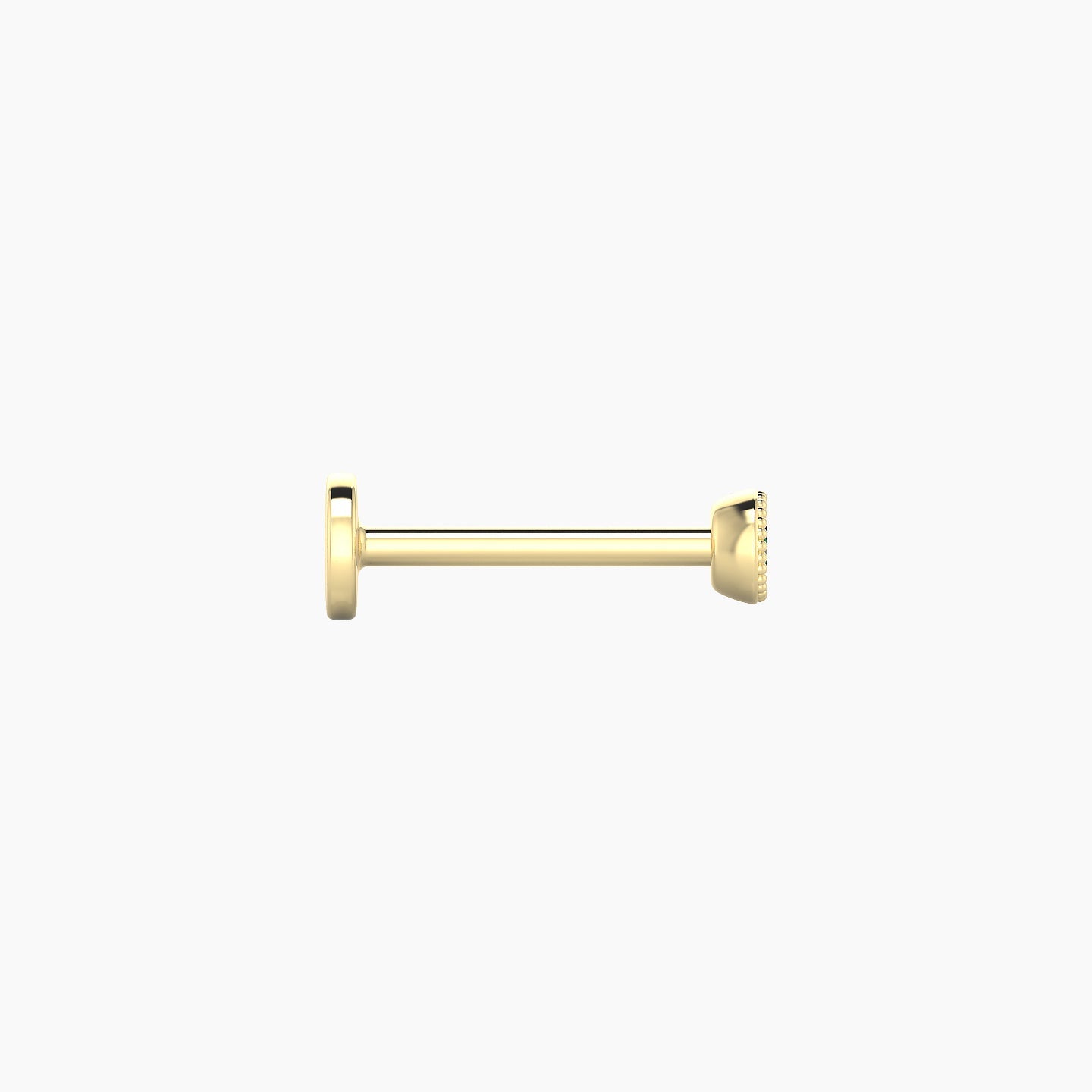 Aya | 18k Yellow Gold 8 mm 3 mm Round Emerald Piercing