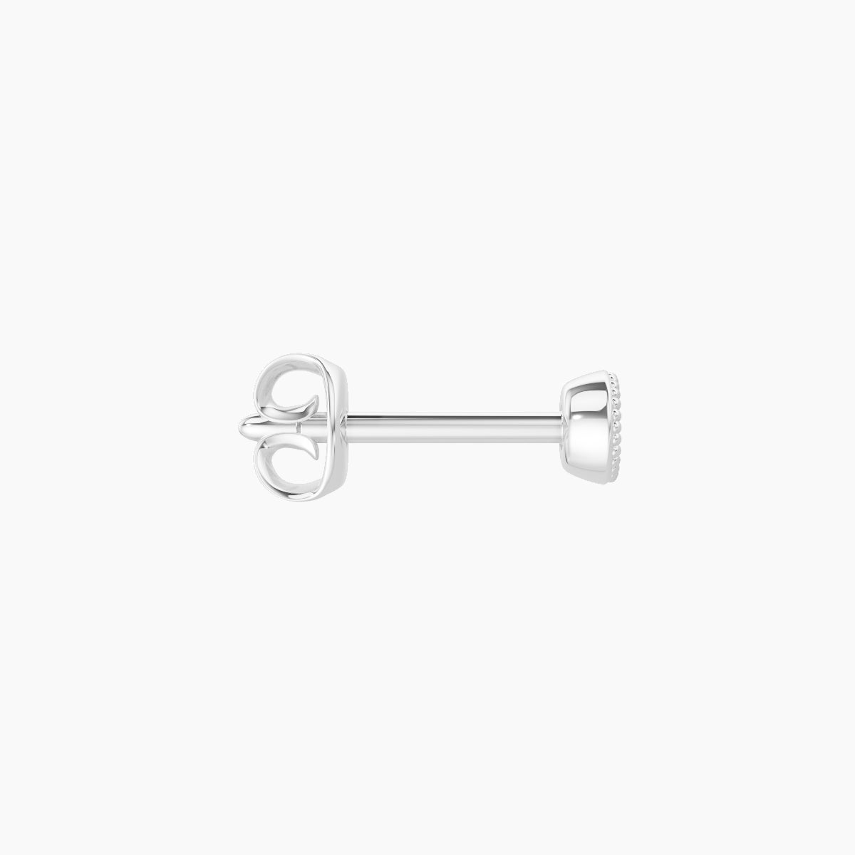 Aya | 18k White Gold 3 mm Round Diamond Earring
