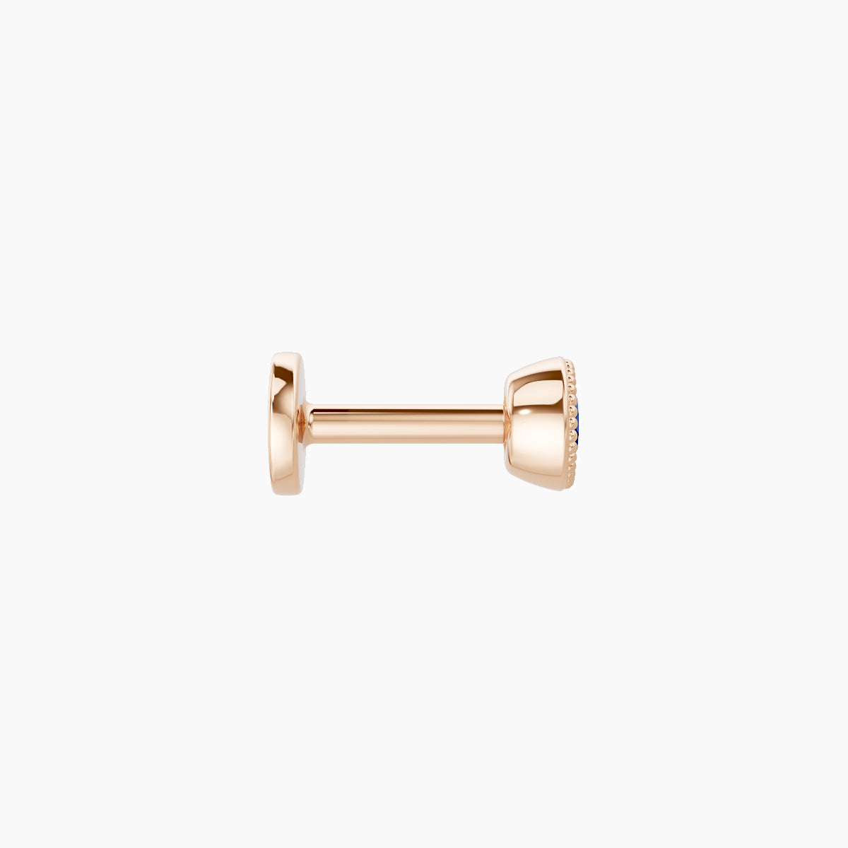 Aya | 18k Rose Gold 5 mm 3.5 mm Round Sapphire Nose Piercing