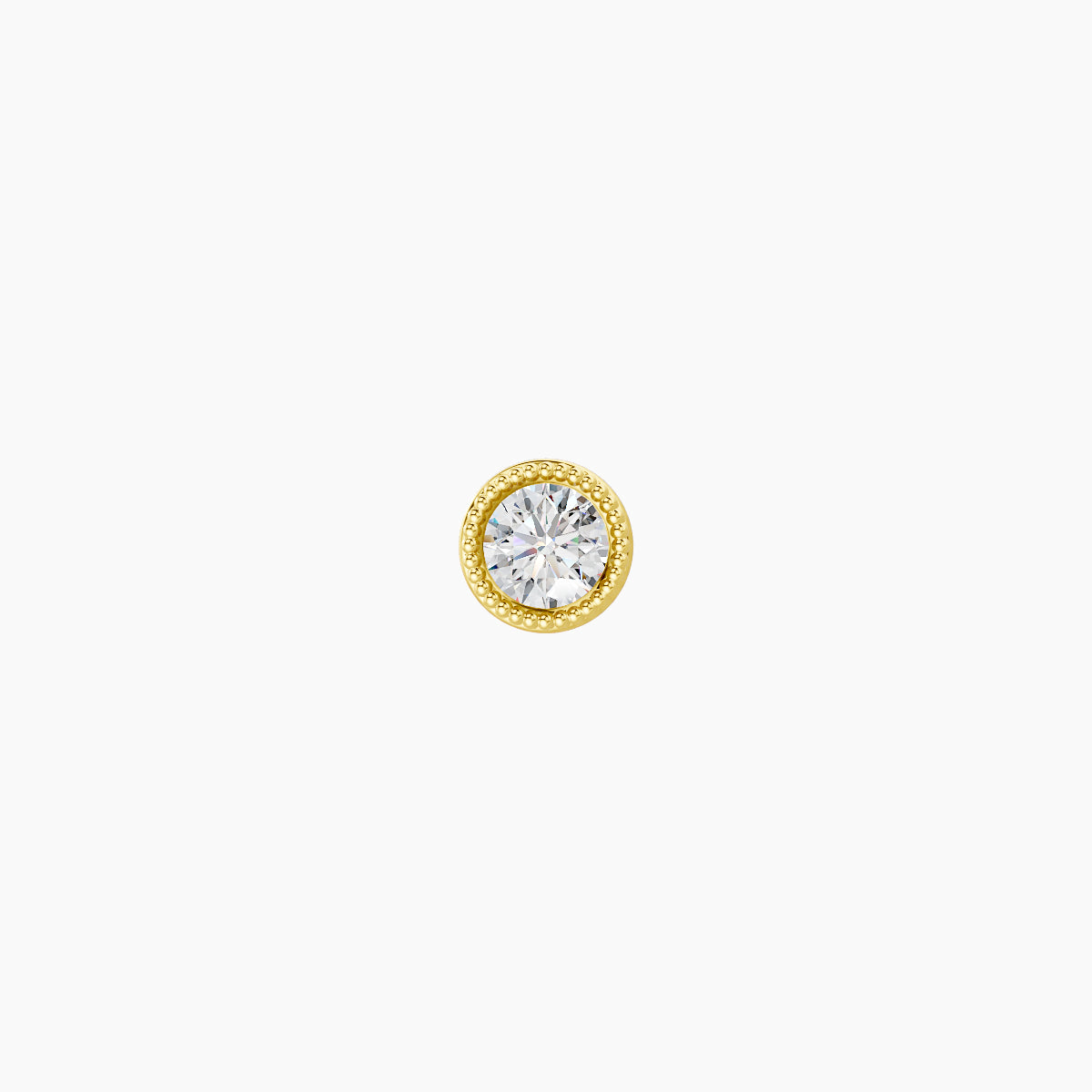 Aya | 18k Yellow Gold 3.5 mm 5 mm Round Diamond Nose Piercing