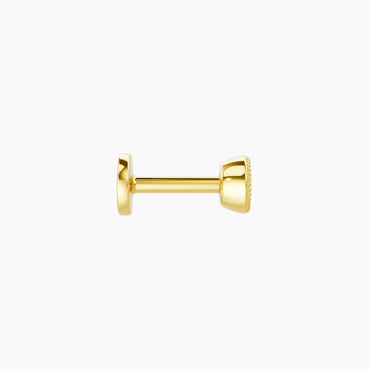 Aya | 18k Yellow Gold 3.5 mm 5 mm Round Diamond Nose Piercing
