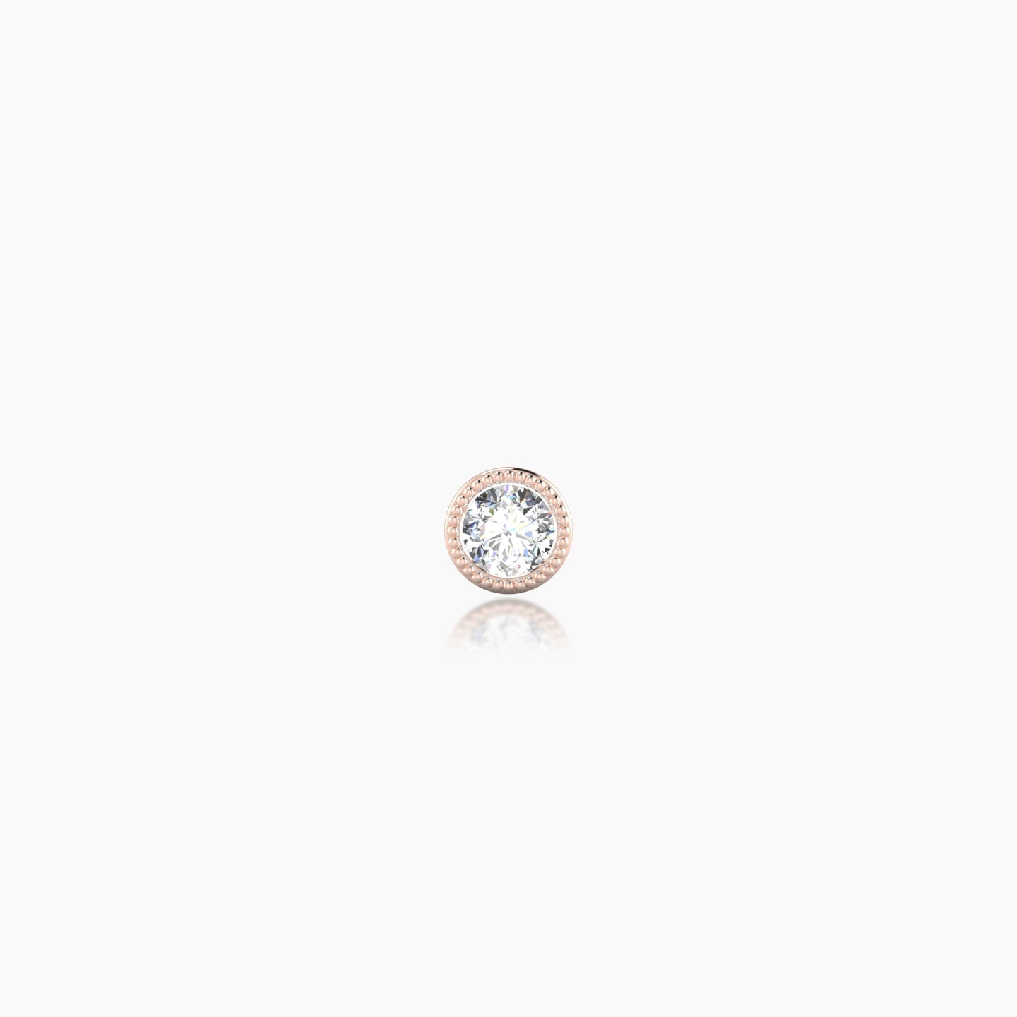 Aya | 18k Rose Gold 3.5 mm 5 mm Round Diamond Nose Piercing