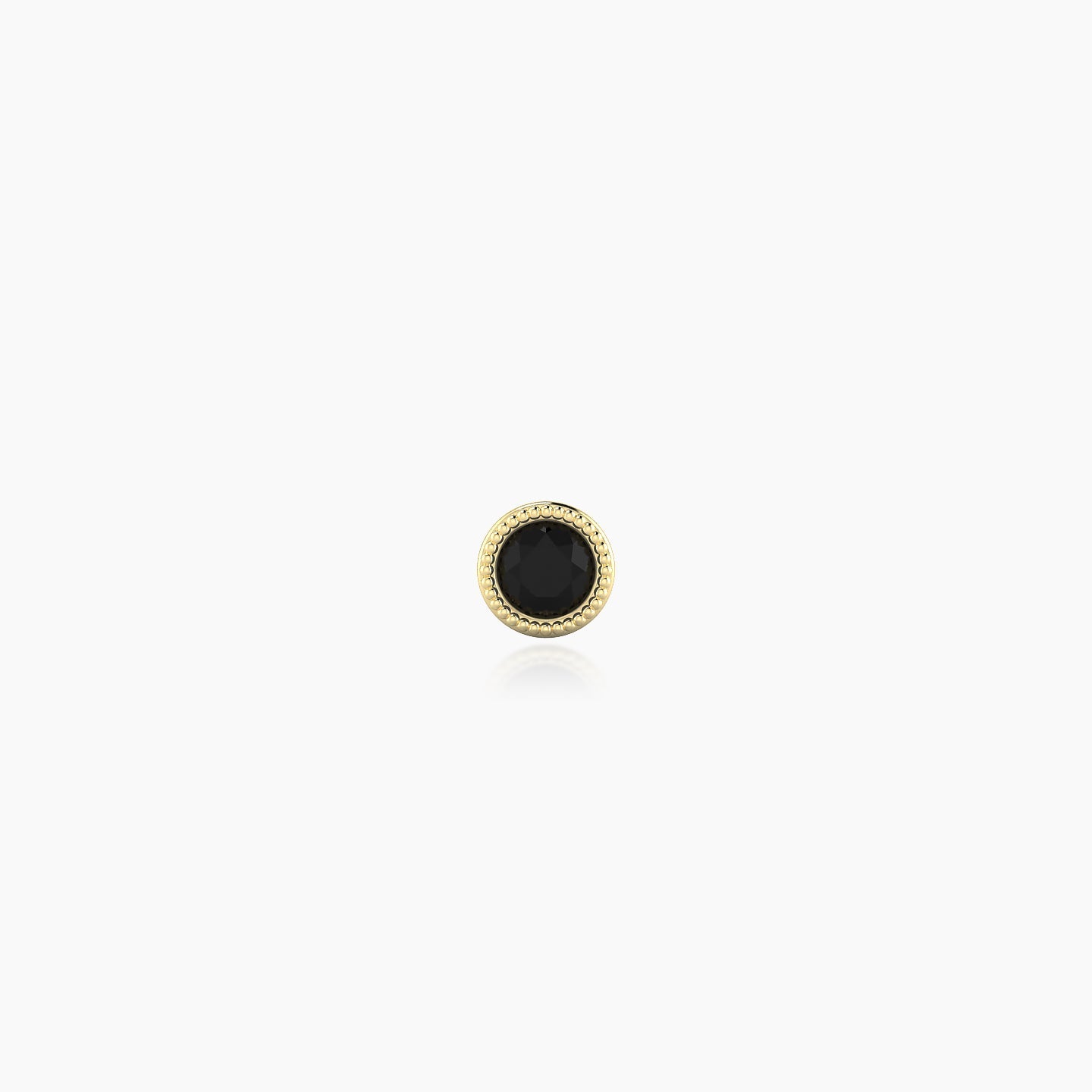 Aya | 18k Yellow Gold 5 mm 3.5 mm Round Black Diamond Nose Piercing