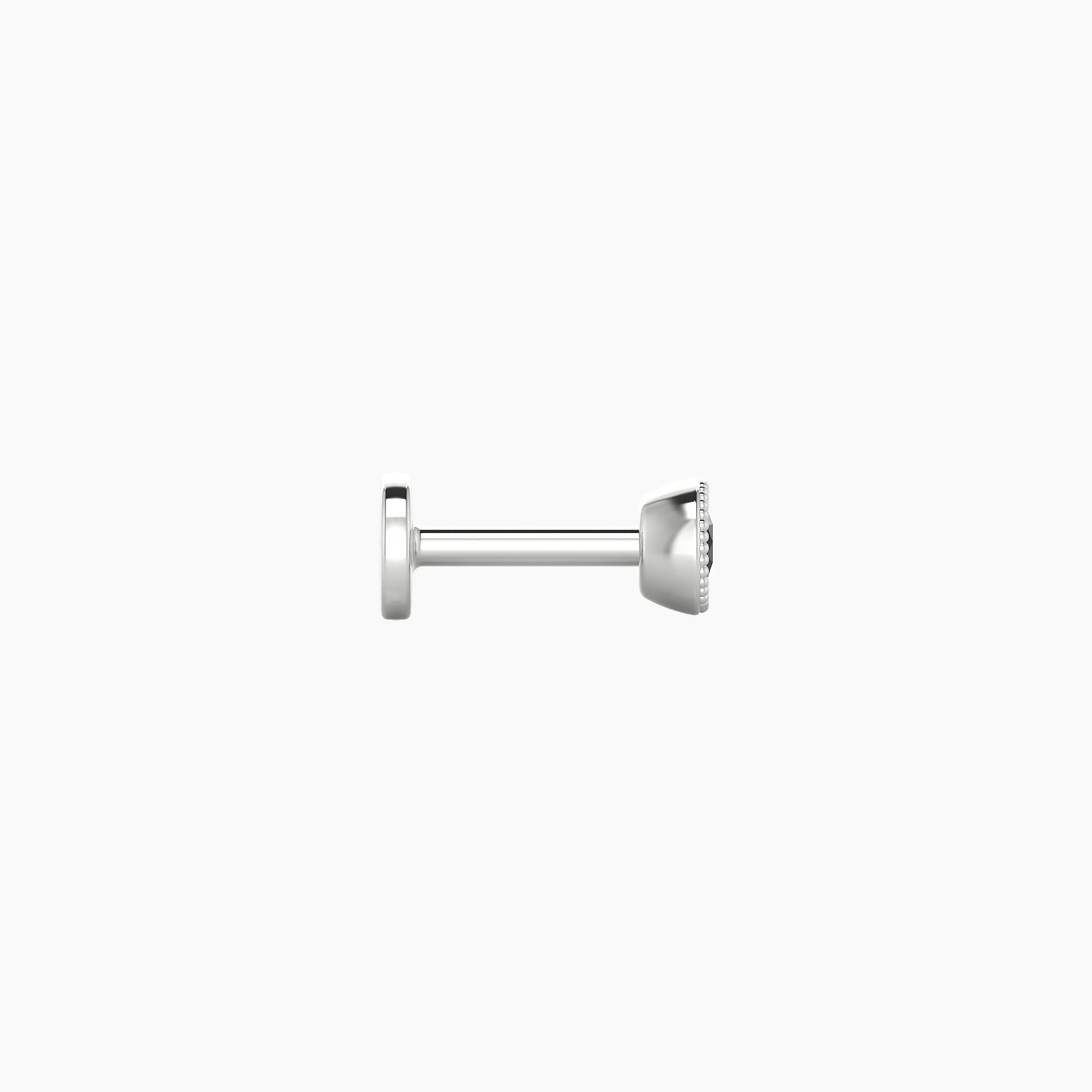Aya | 18k White Gold 5 mm 3.5 mm Round Black Diamond Nose Piercing