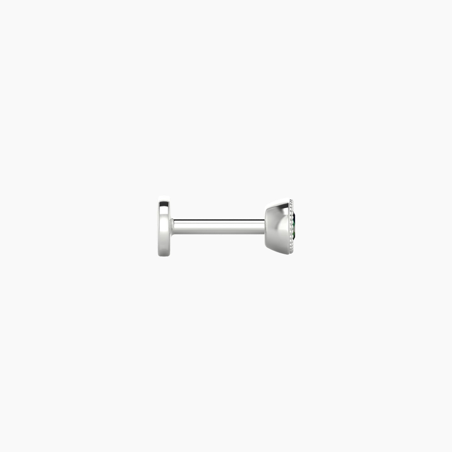 Aya | 18k White Gold 5 mm 3.5 mm Round Emerald Piercing