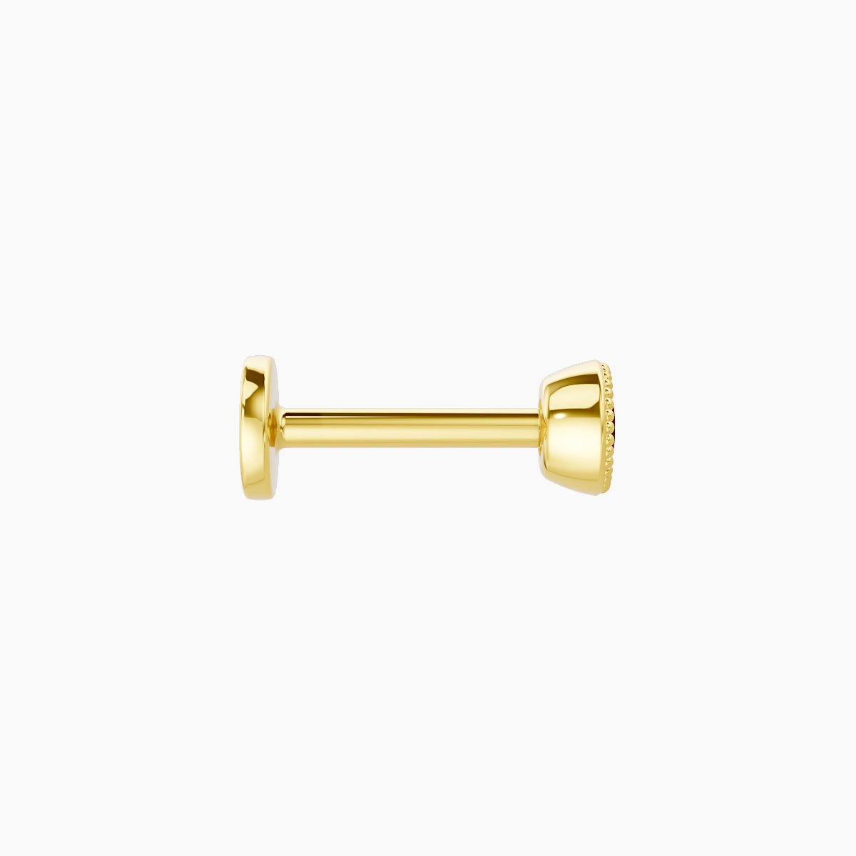 Aya | 18k Yellow Gold 6.5 mm 3.5 mm Round Ruby Nose Piercing