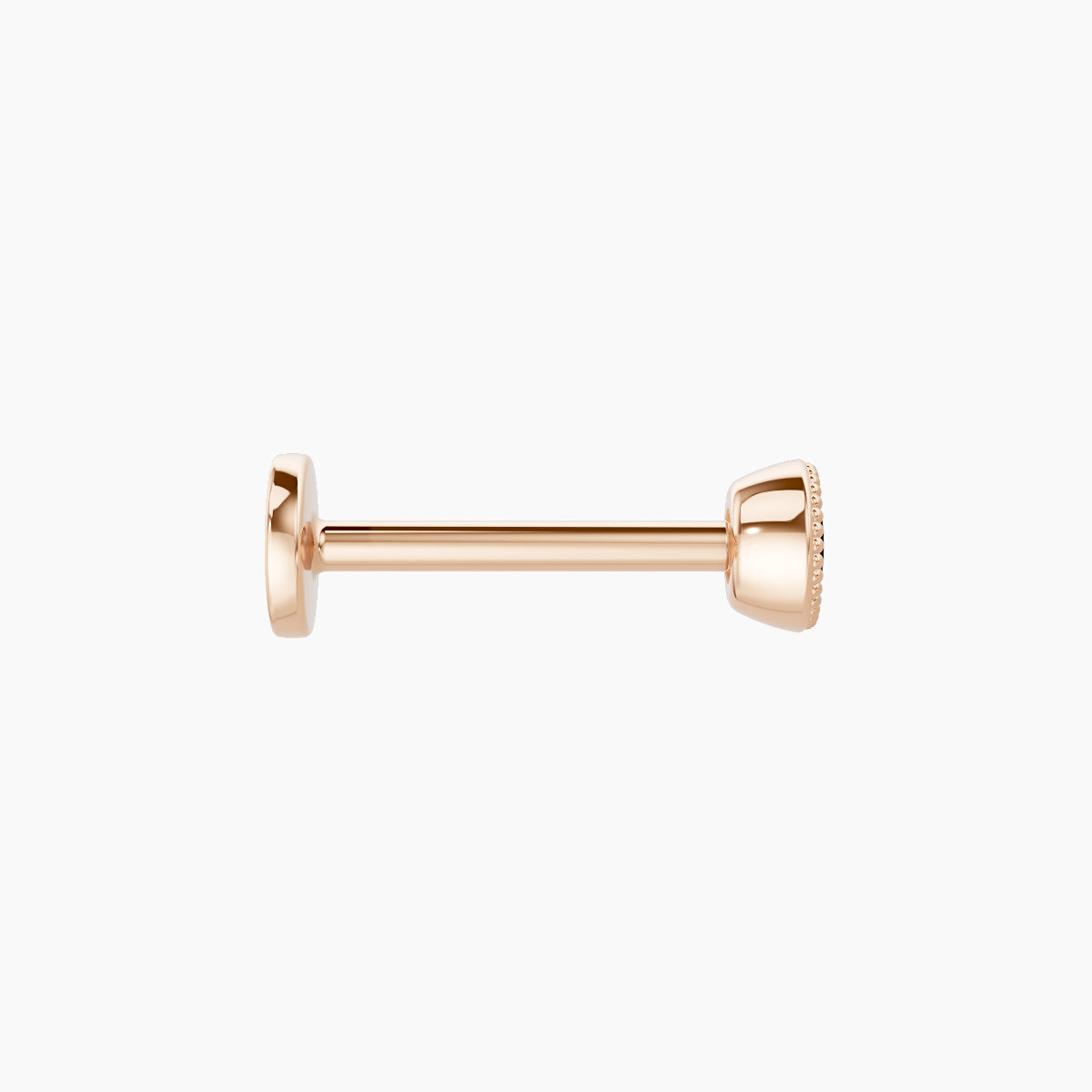 Aya | 18k Rose Gold 8 mm 3.5 mm Round Black Diamond Nose Piercing