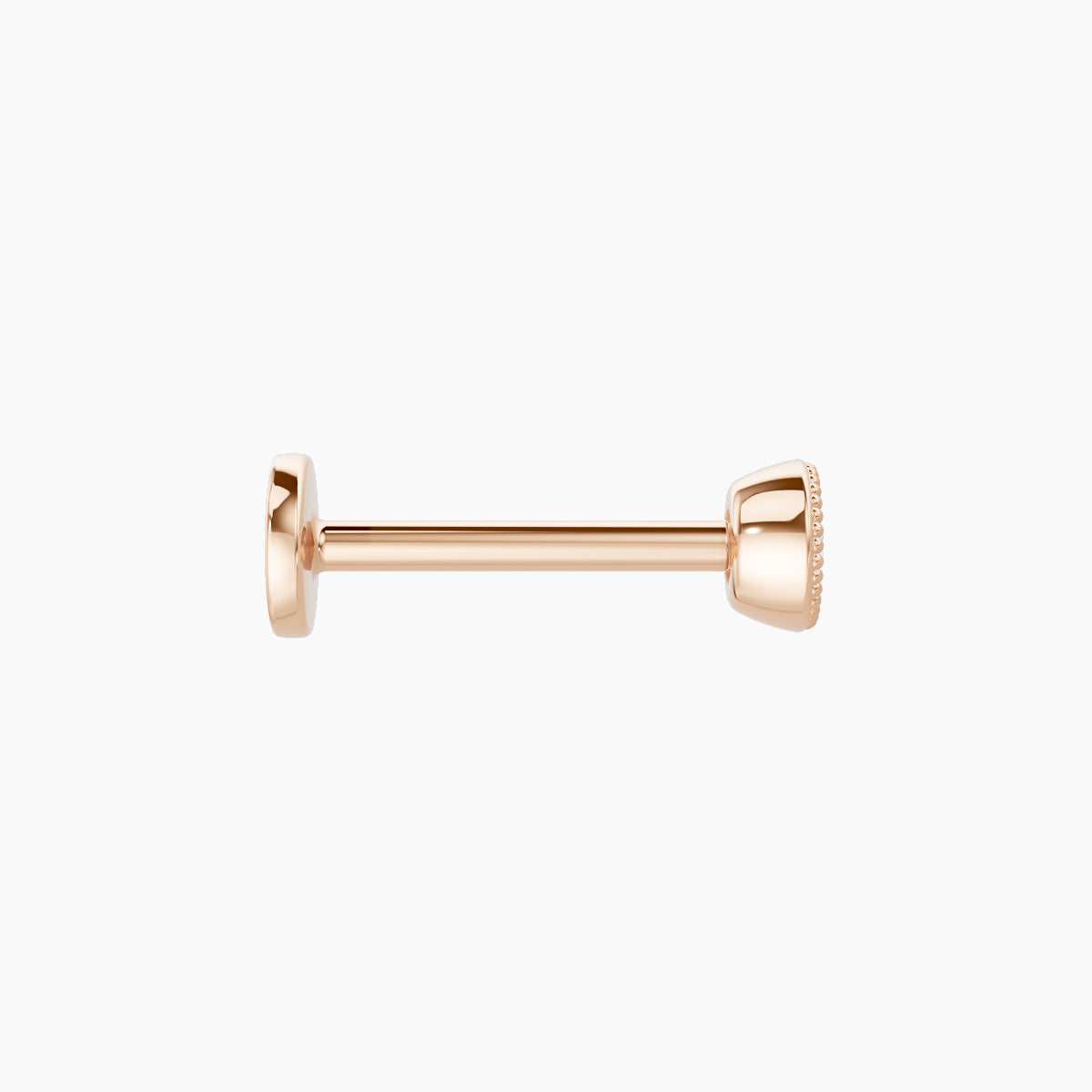 Aya | 18k Rose Gold 3.5 mm 8 mm Round Diamond Nose Piercing