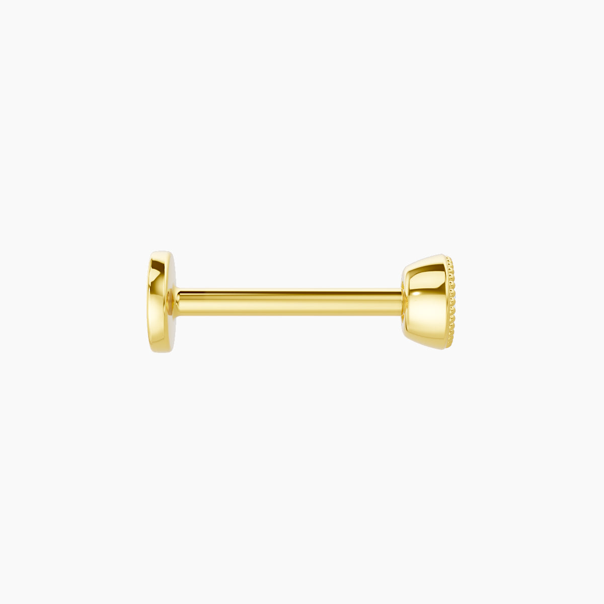 Aya | 18k Yellow Gold 3.5 mm 8 mm Round Diamond Nose Piercing
