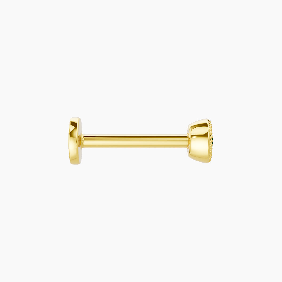 Aya | 18k Yellow Gold 8 mm 3.5 mm Round Emerald Nose Piercing