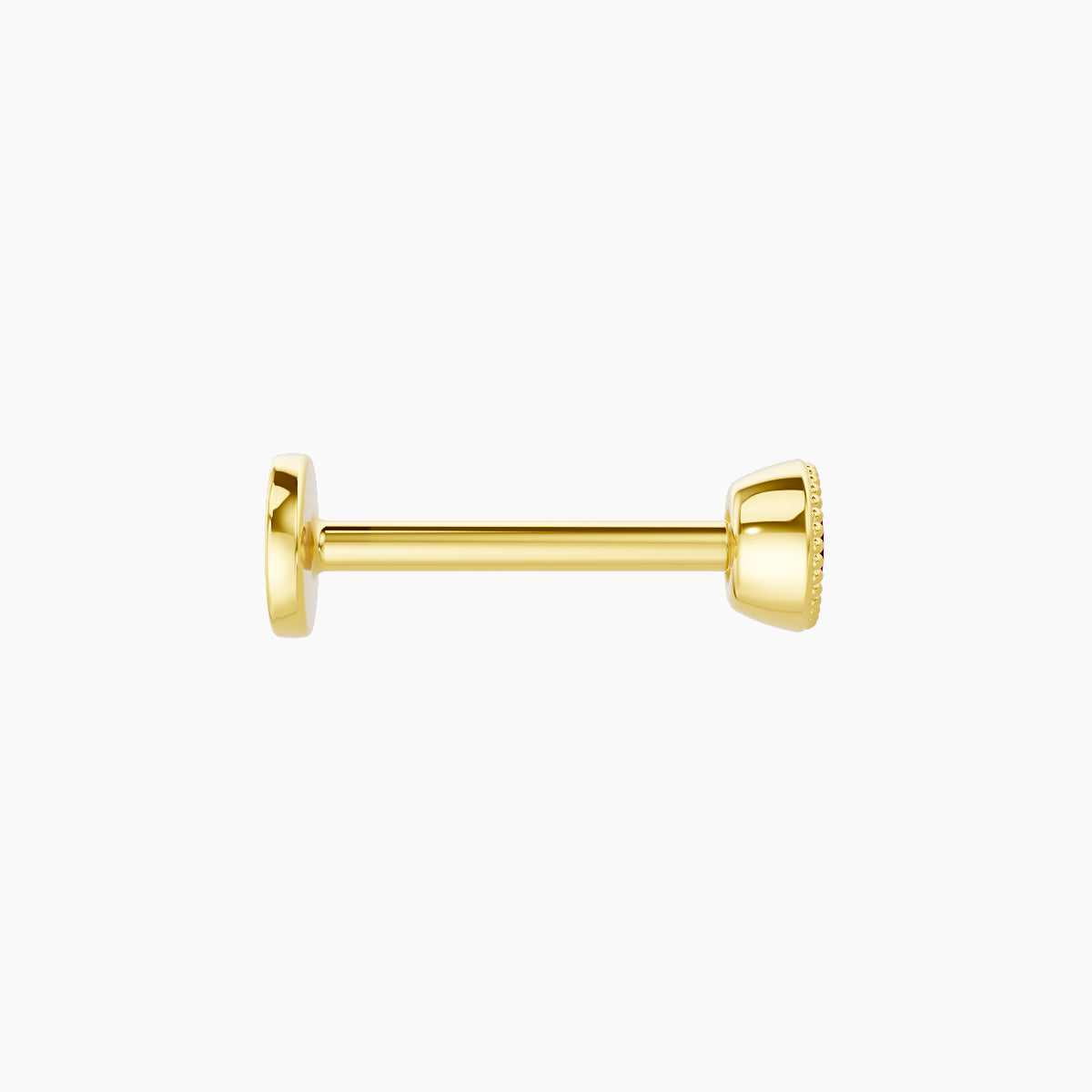 Aya | 18k Yellow Gold 8 mm 3.5 mm Round Ruby Nose Piercing
