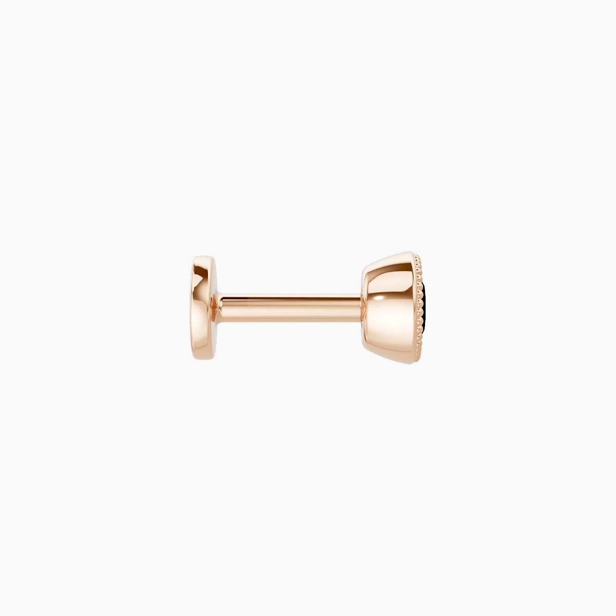 Aya | 18k Rose Gold 5 mm 4 mm Round Black Diamond Nose Piercing