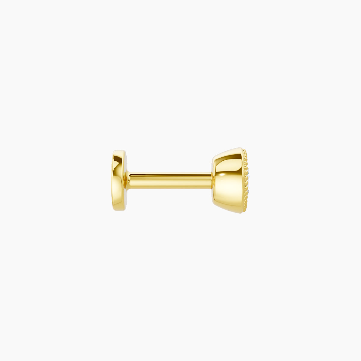 Aya | 18k Yellow Gold 4 mm 5 mm Round Diamond Nose Piercing