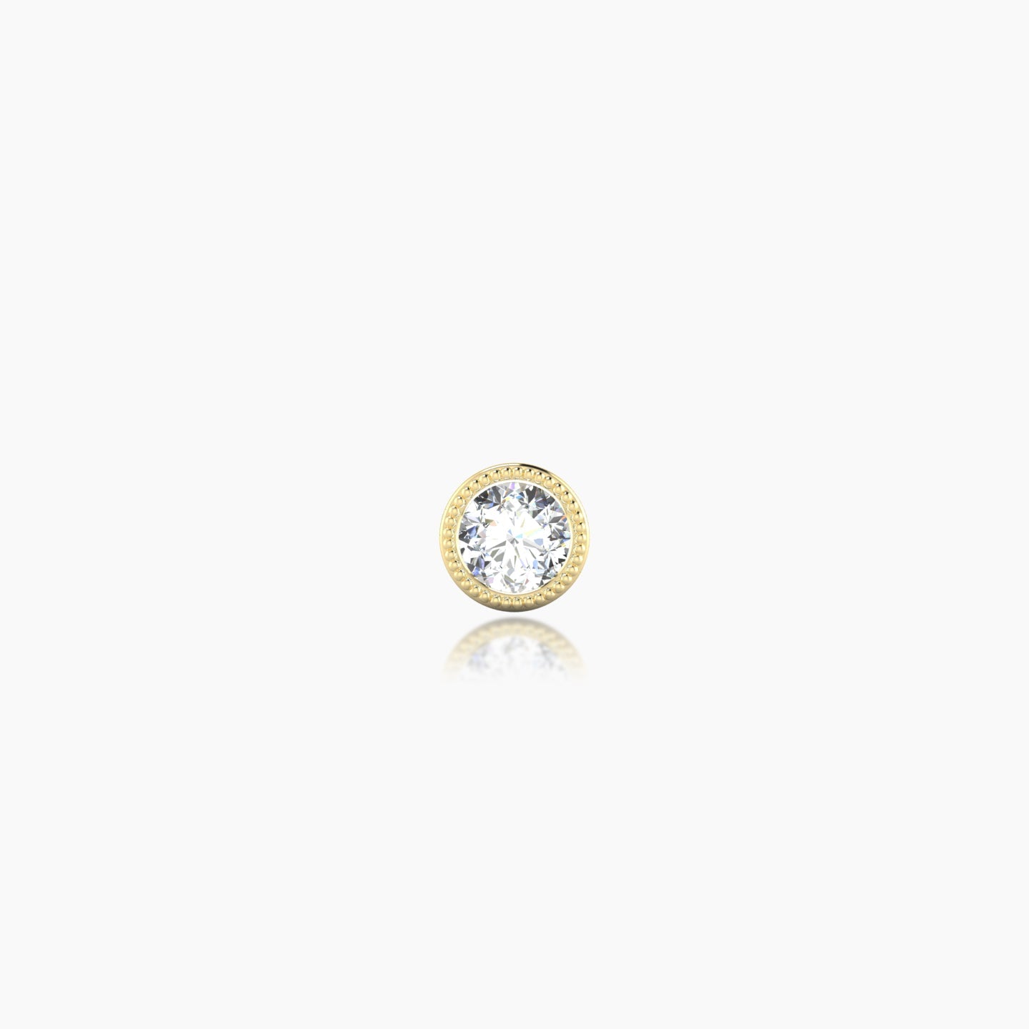 Aya | 18k Yellow Gold 4 mm 5 mm Round Diamond Nose Piercing