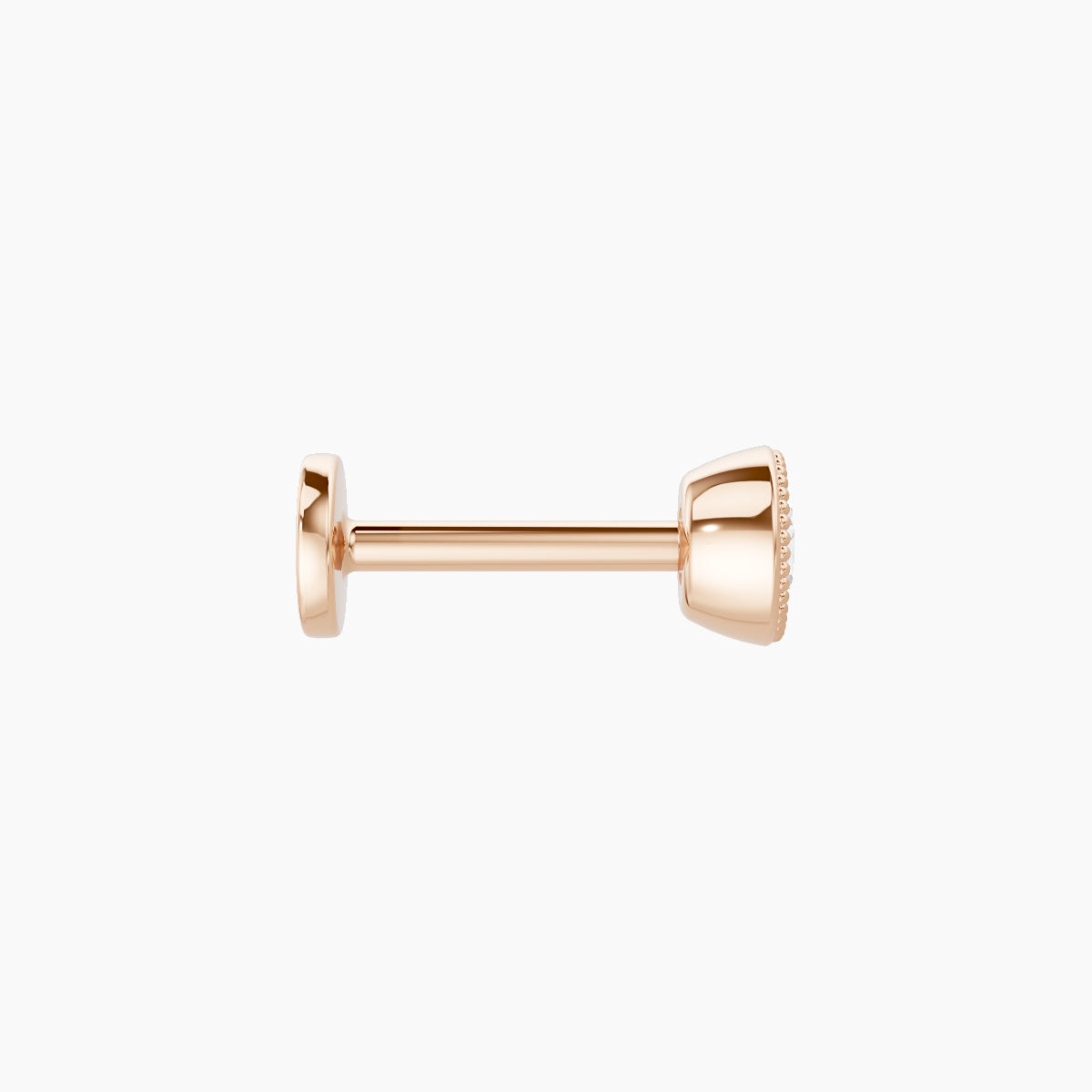 Aya | 18k Rose Gold 4 mm 6.5 mm Round Diamond Nose Piercing