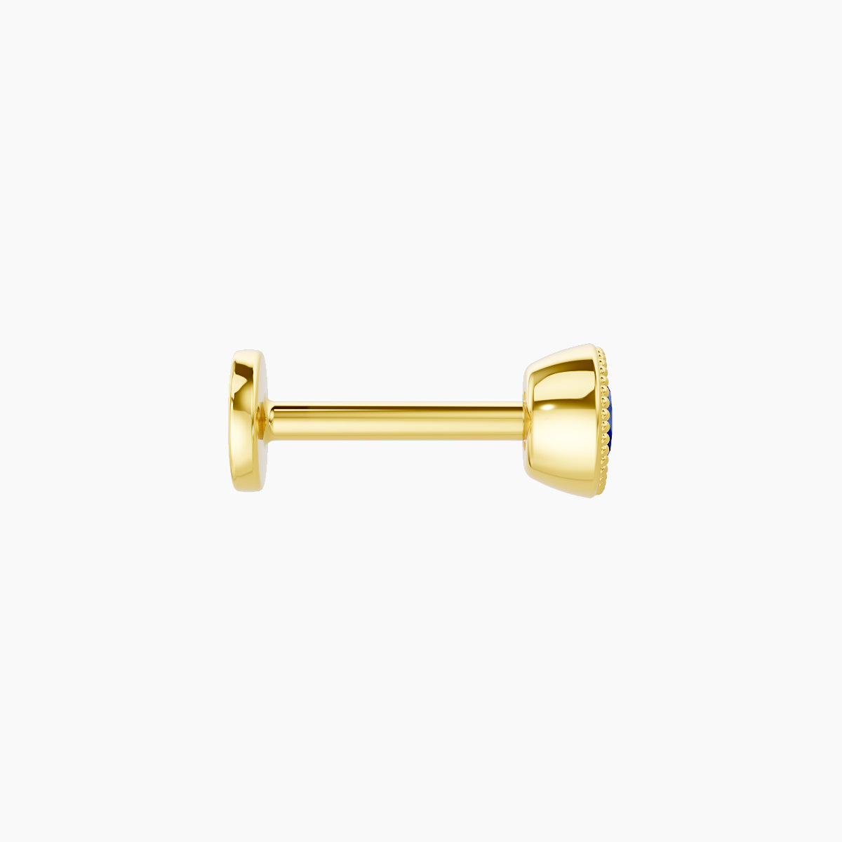 Aya | 18k Yellow Gold 6.5 mm 4 mm Round Sapphire Piercing