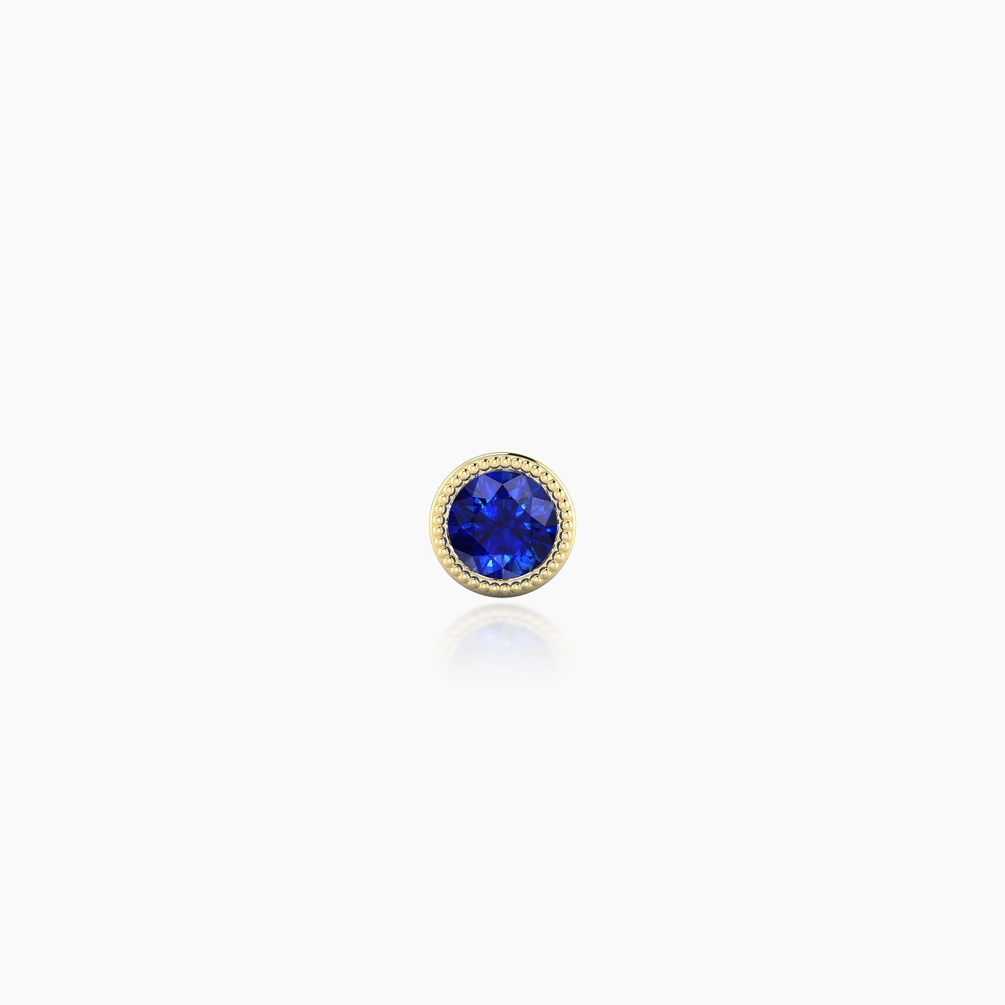 Aya | 18k Yellow Gold 6.5 mm 4 mm Round Sapphire Piercing