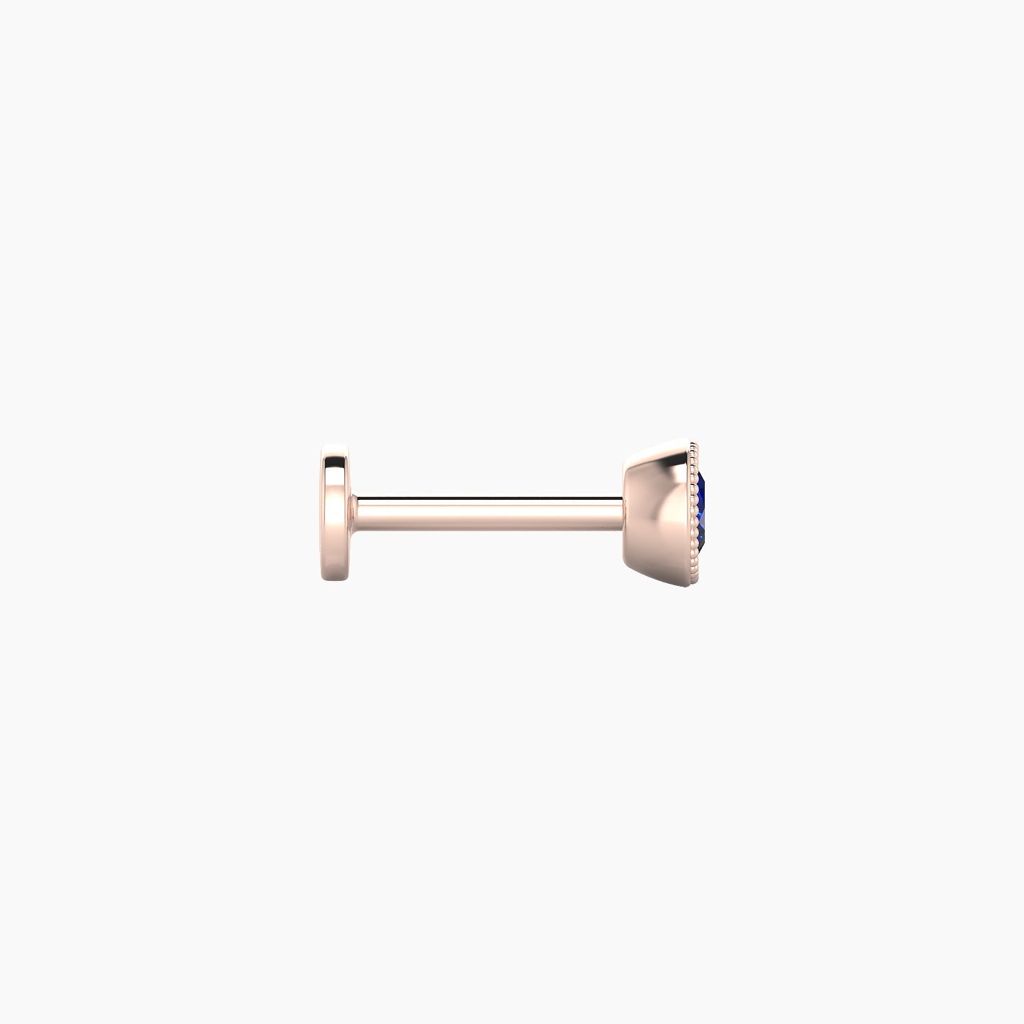 Aya | 18k Rose Gold 6.5 mm 4 mm Round Sapphire Piercing