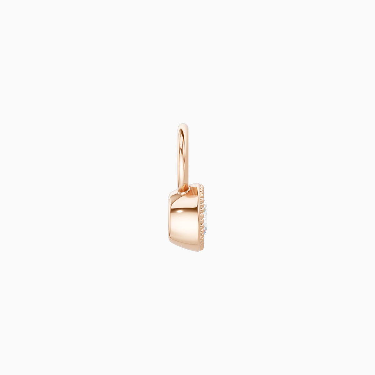 Aya | 18k Rose Gold 4 mm Round Diamond Charm
