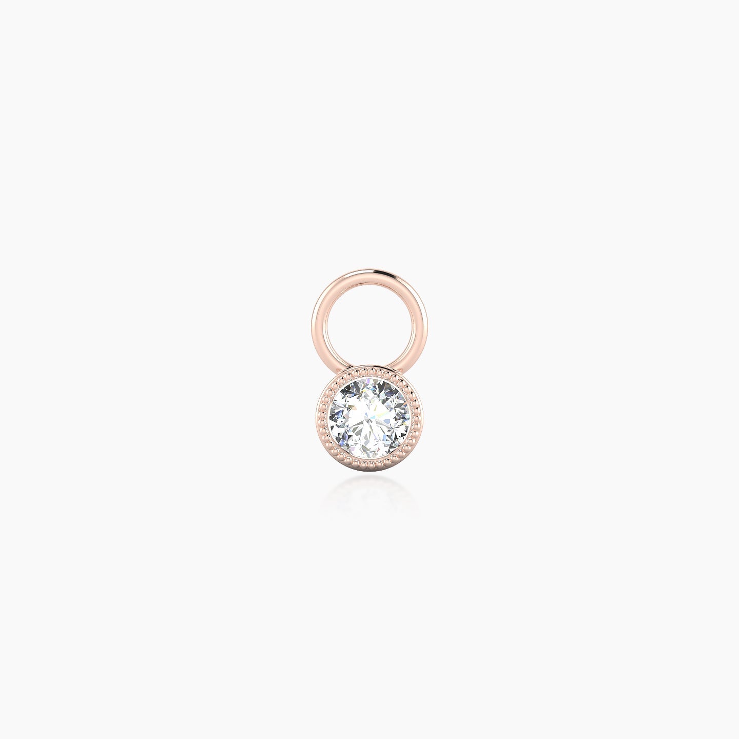 Aya | 18k Rose Gold 4 mm Round Diamond Charm
