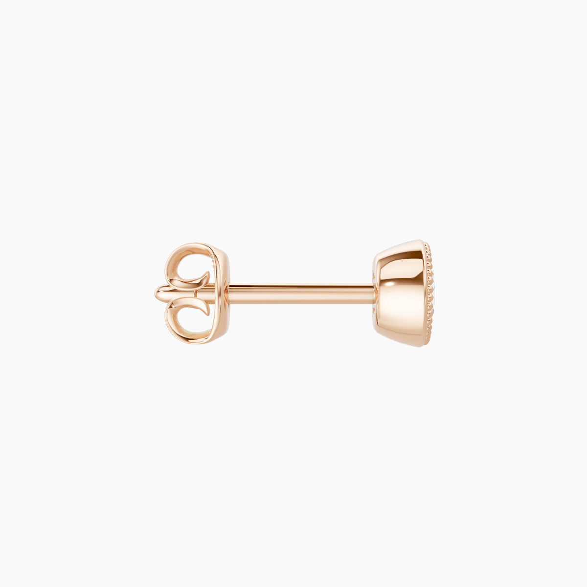 Aya | 18k Rose Gold 4 mm Round Diamond Earring