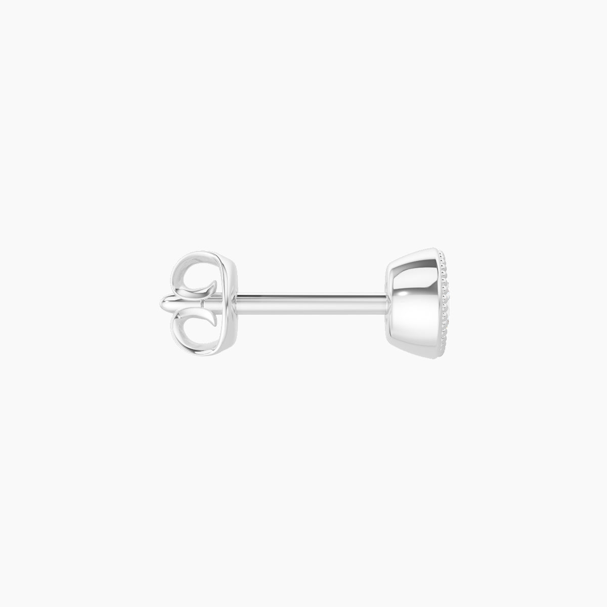 Aya | 18k White Gold 4 mm Round Diamond Earring