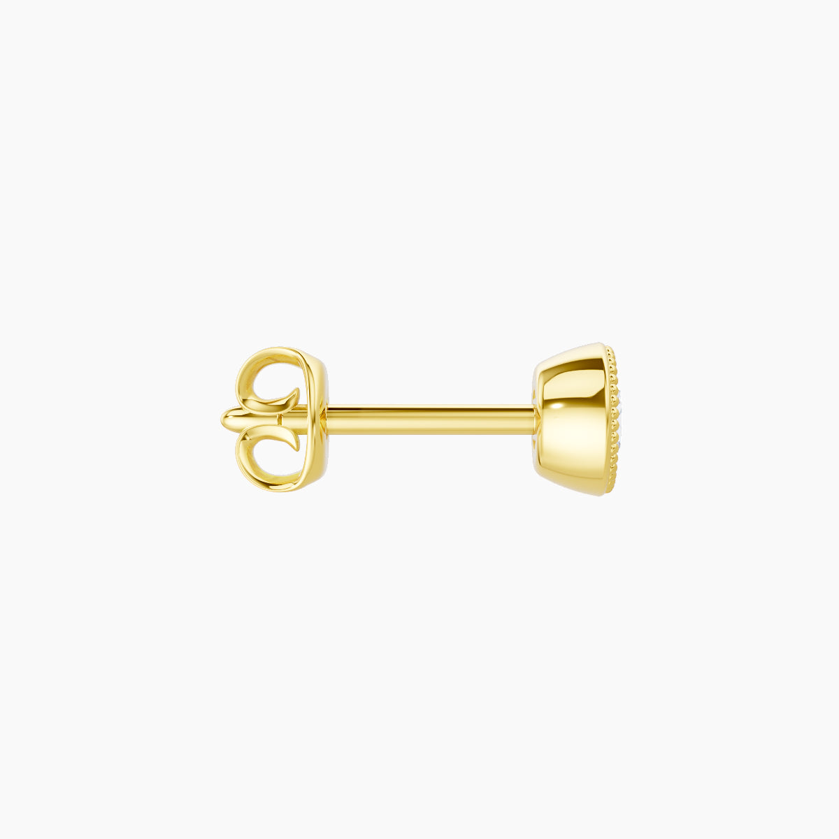 Aya | 18k Yellow Gold 4 mm Round Diamond Earring