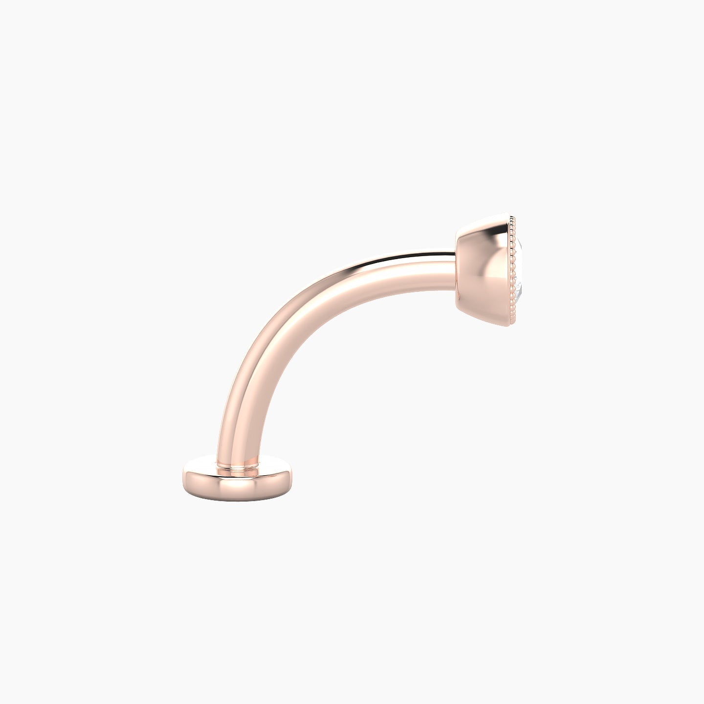 Aya | 18k Rose Gold 4.5 mm 10 mm Round Diamond Floating Navel Piercing