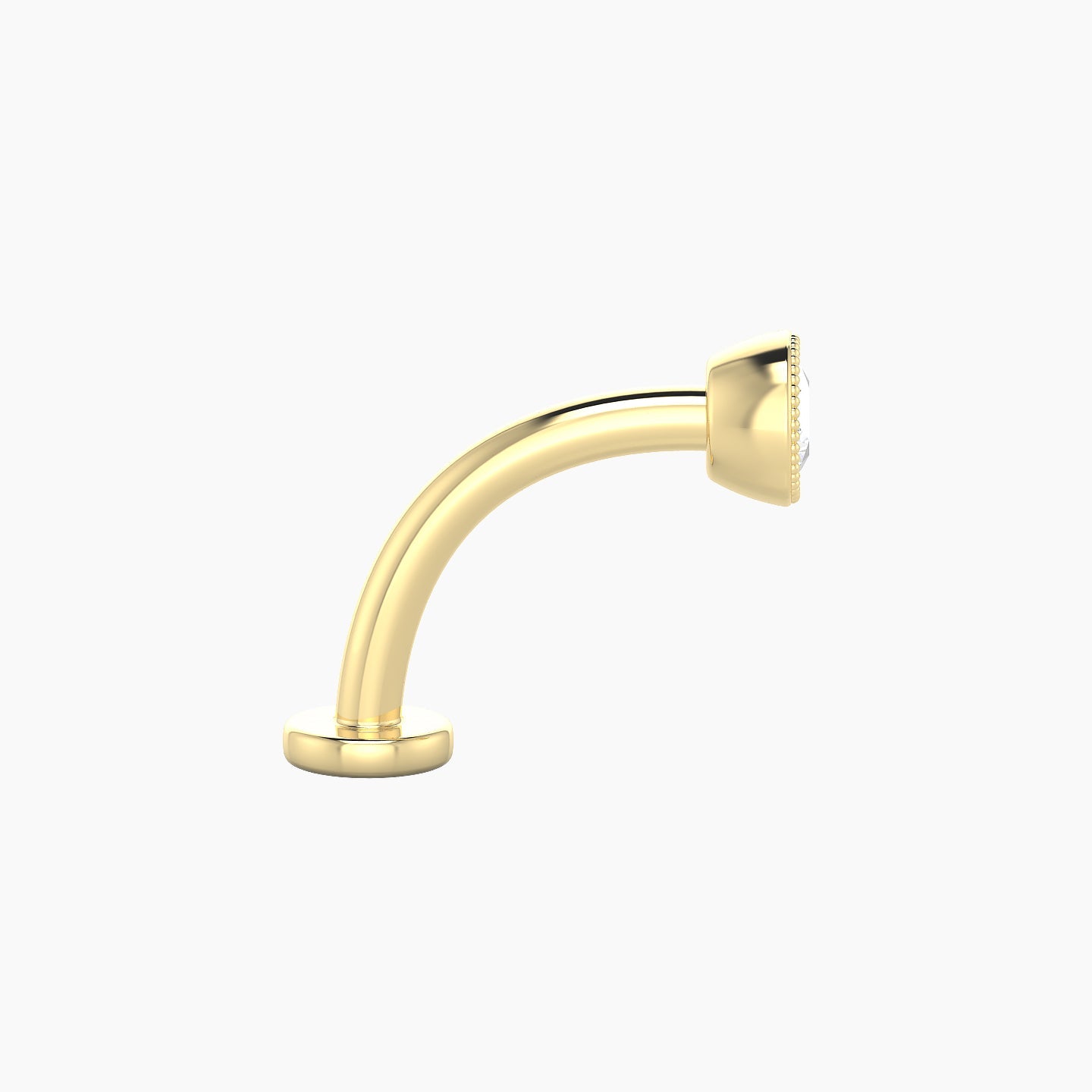 Aya | 18k Yellow Gold 4.5 mm 10 mm Round Diamond Floating Navel Piercing