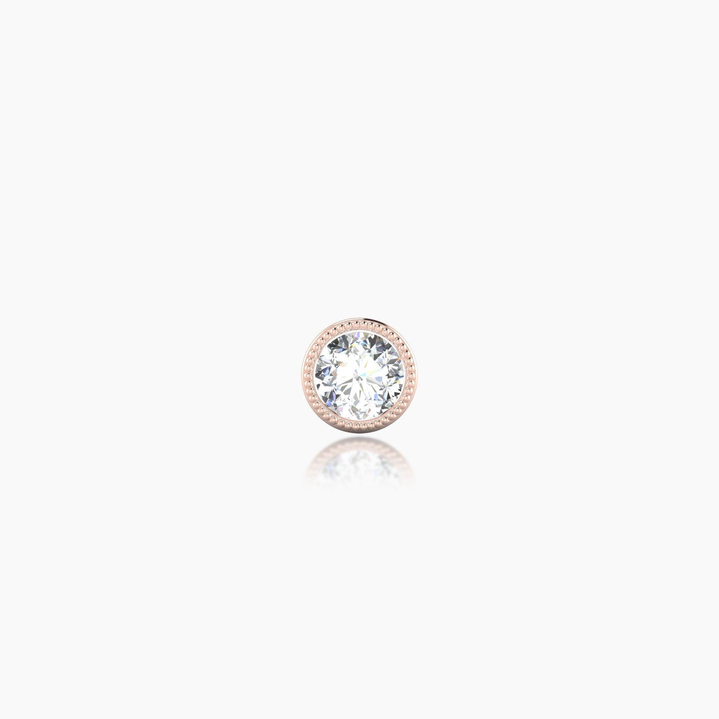 Aya | 18k Rose Gold 4.5 mm 5 mm Round Diamond Nose Piercing