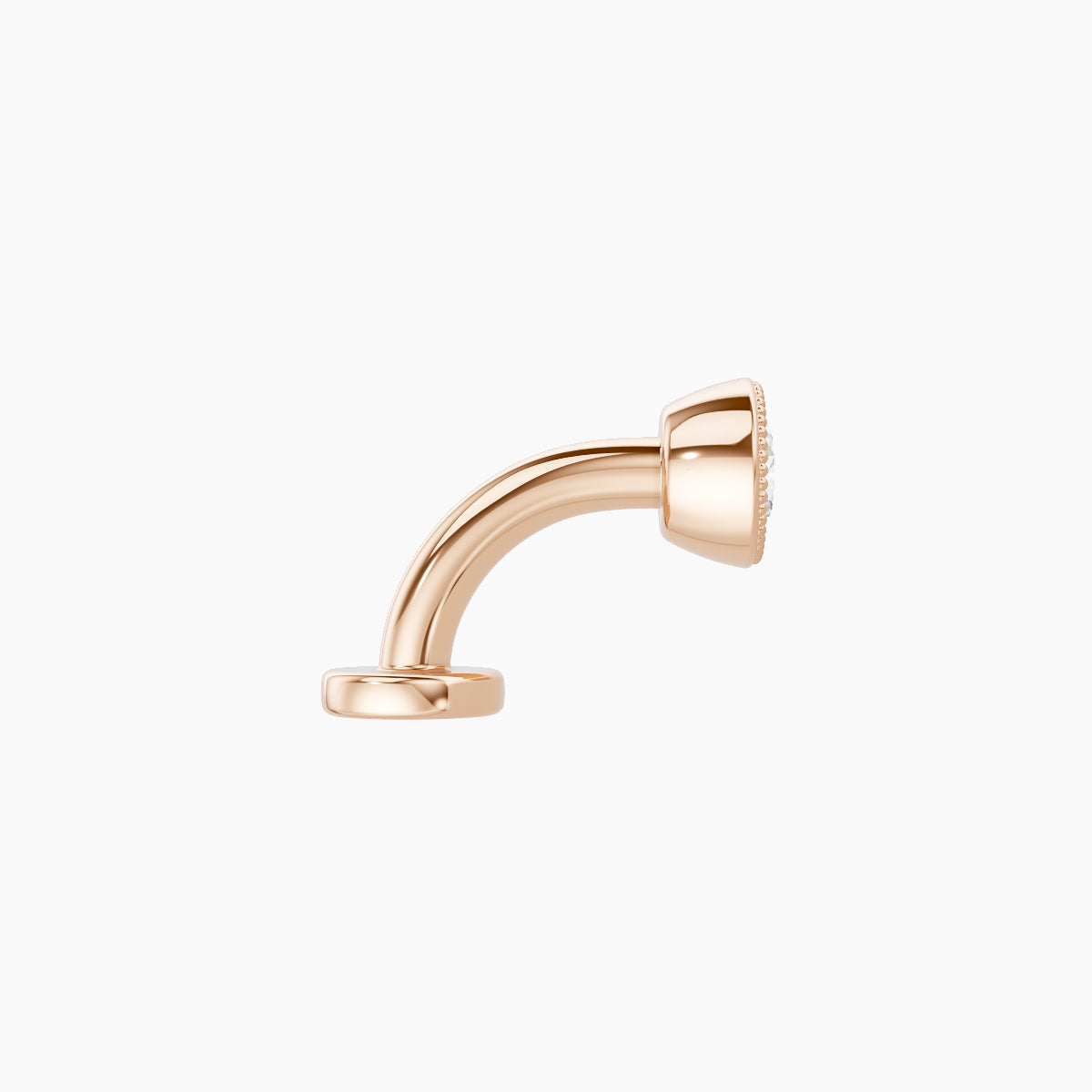 Aya | 18k Rose Gold 4.5 mm 6 mm Round Diamond Floating Navel Piercing