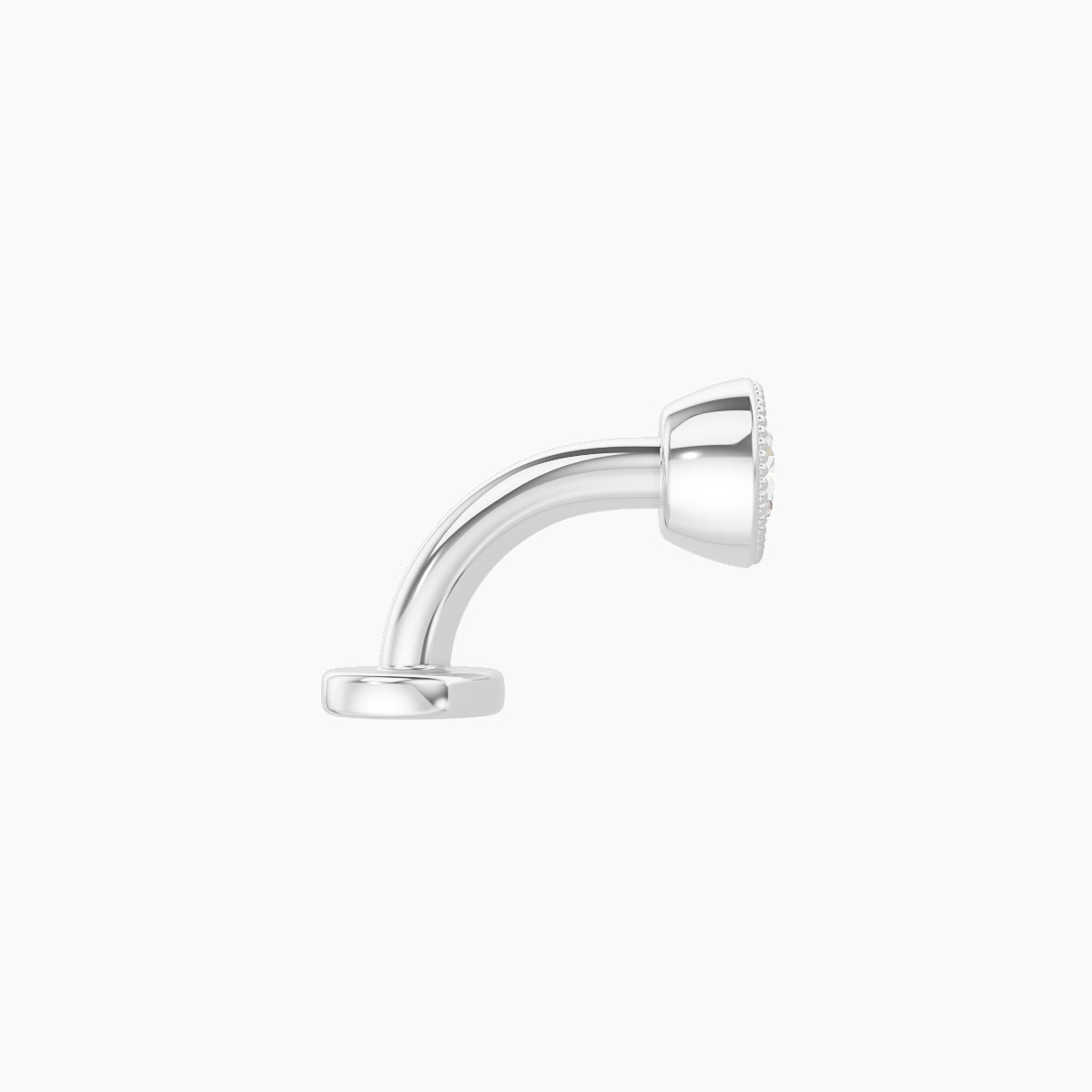 Aya | 18k White Gold 4.5 mm 6 mm Round Diamond Floating Navel Piercing